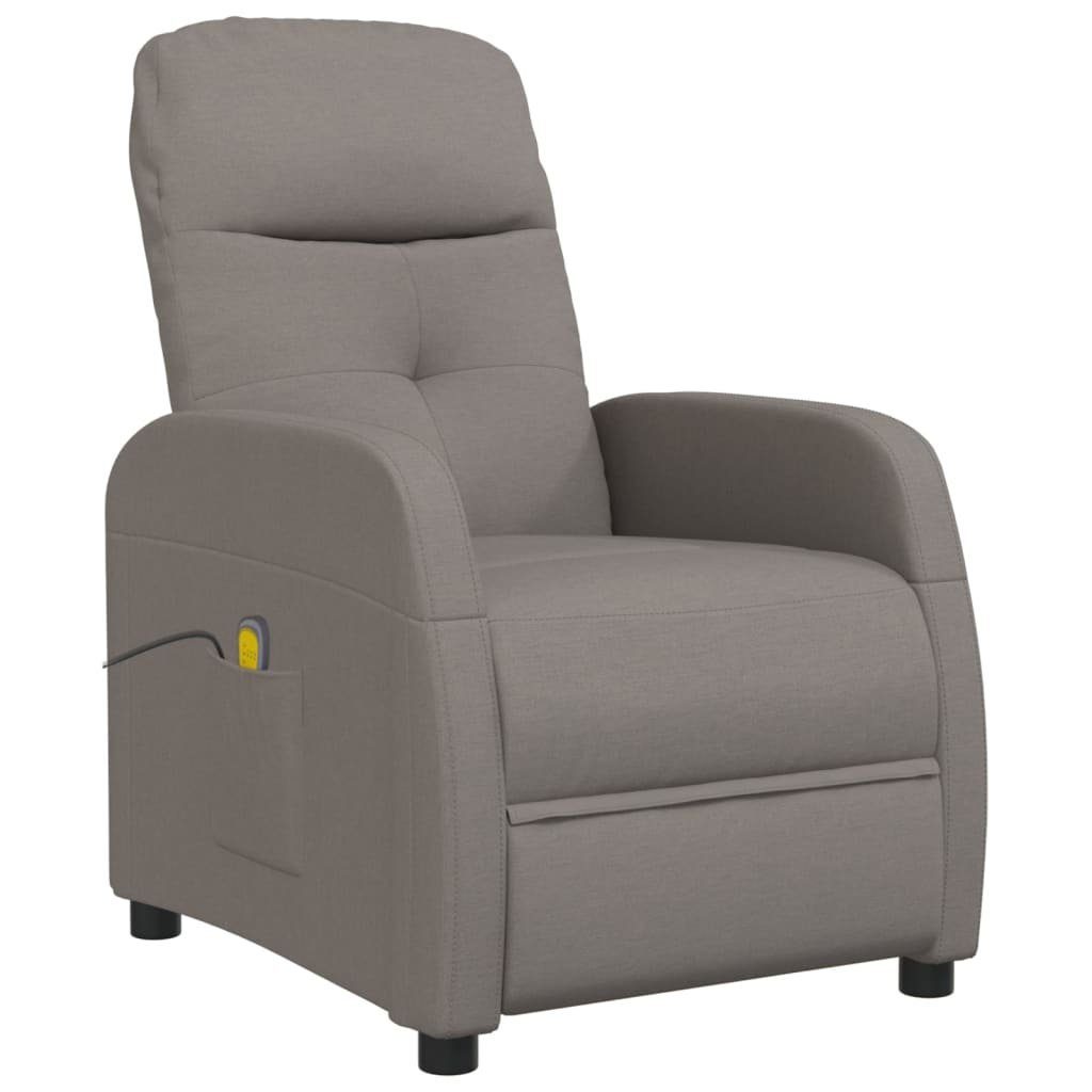 DOTMALL Massagesessel Relaxsessel,hoher Sitzkomfort, ergonomisch geformt, Stoff Taupe