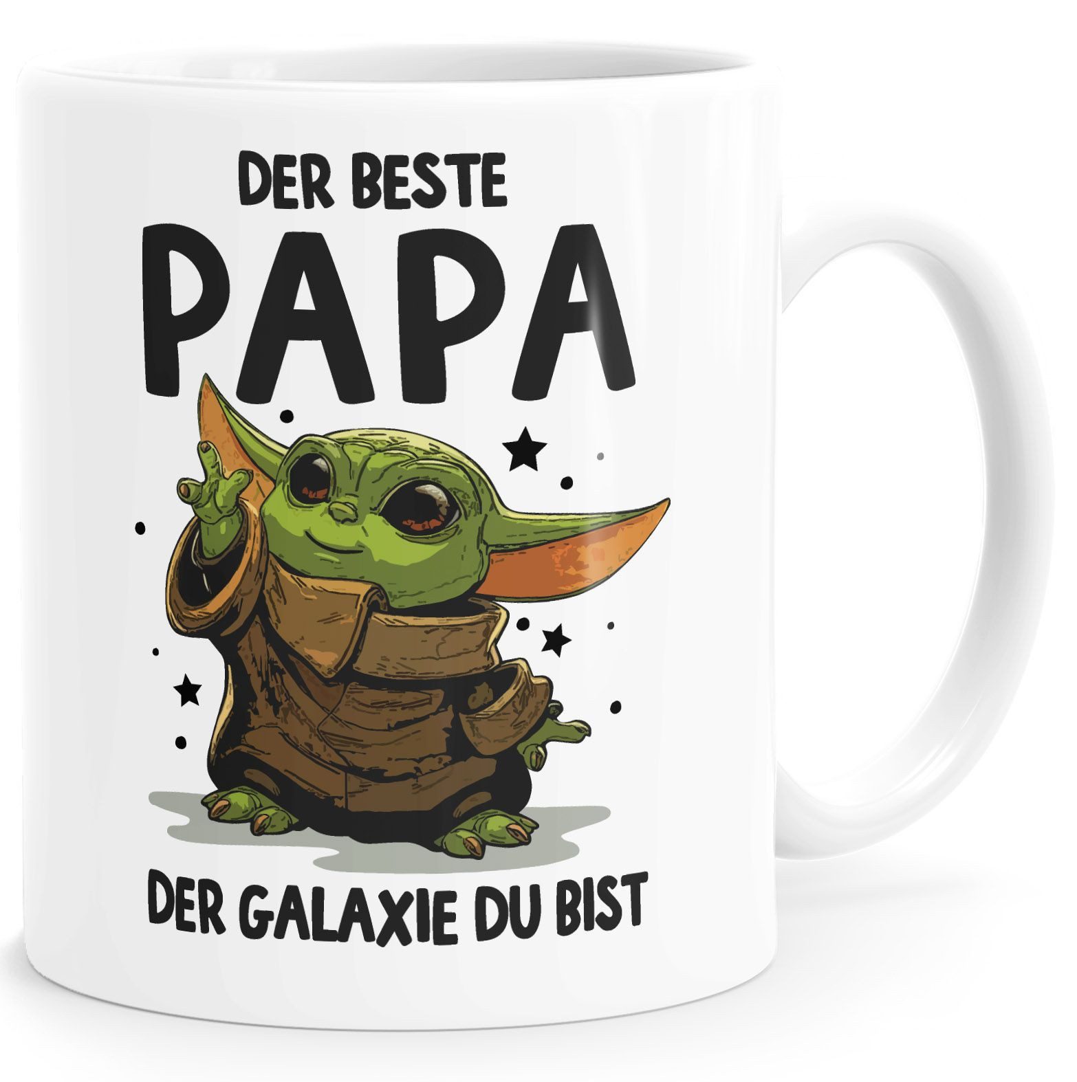 MoonWorks Tasse Kaffee-Tasse Papa Sprüche Geschenk Vatertag Lustig Motiv Baby-Yoda, Keramik
