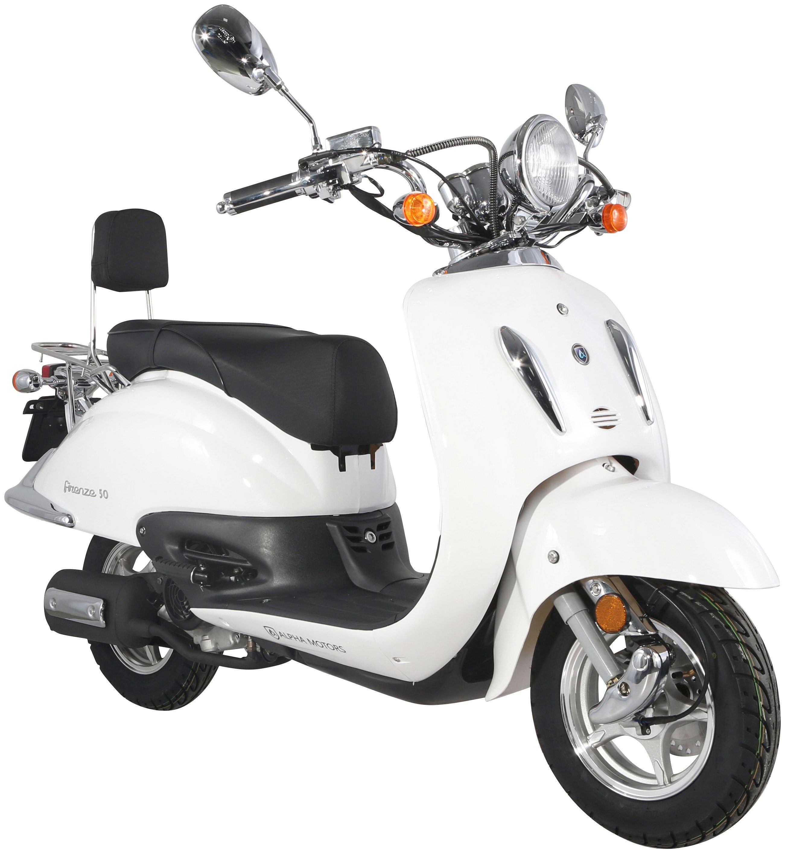 Alpha Motors Motorroller »Retro Firenze«, 50 ccm, 45 km/h, Euro 4, 50 ccm,  45 km/h, weiß online kaufen | OTTO