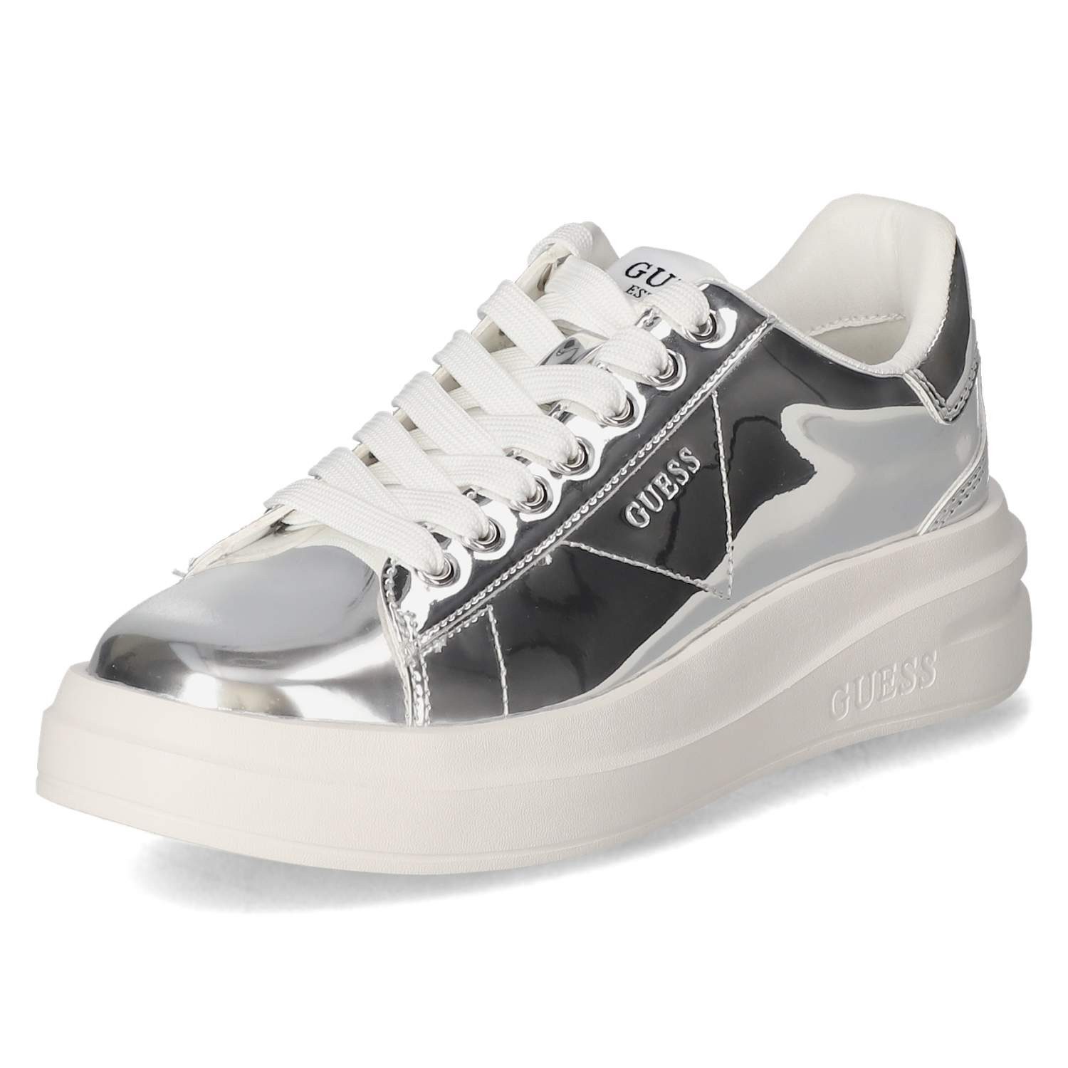 Guess Guess FLPELBPAF12SILVE Damen Synthetik silber Schnürschuh günstig online kaufen