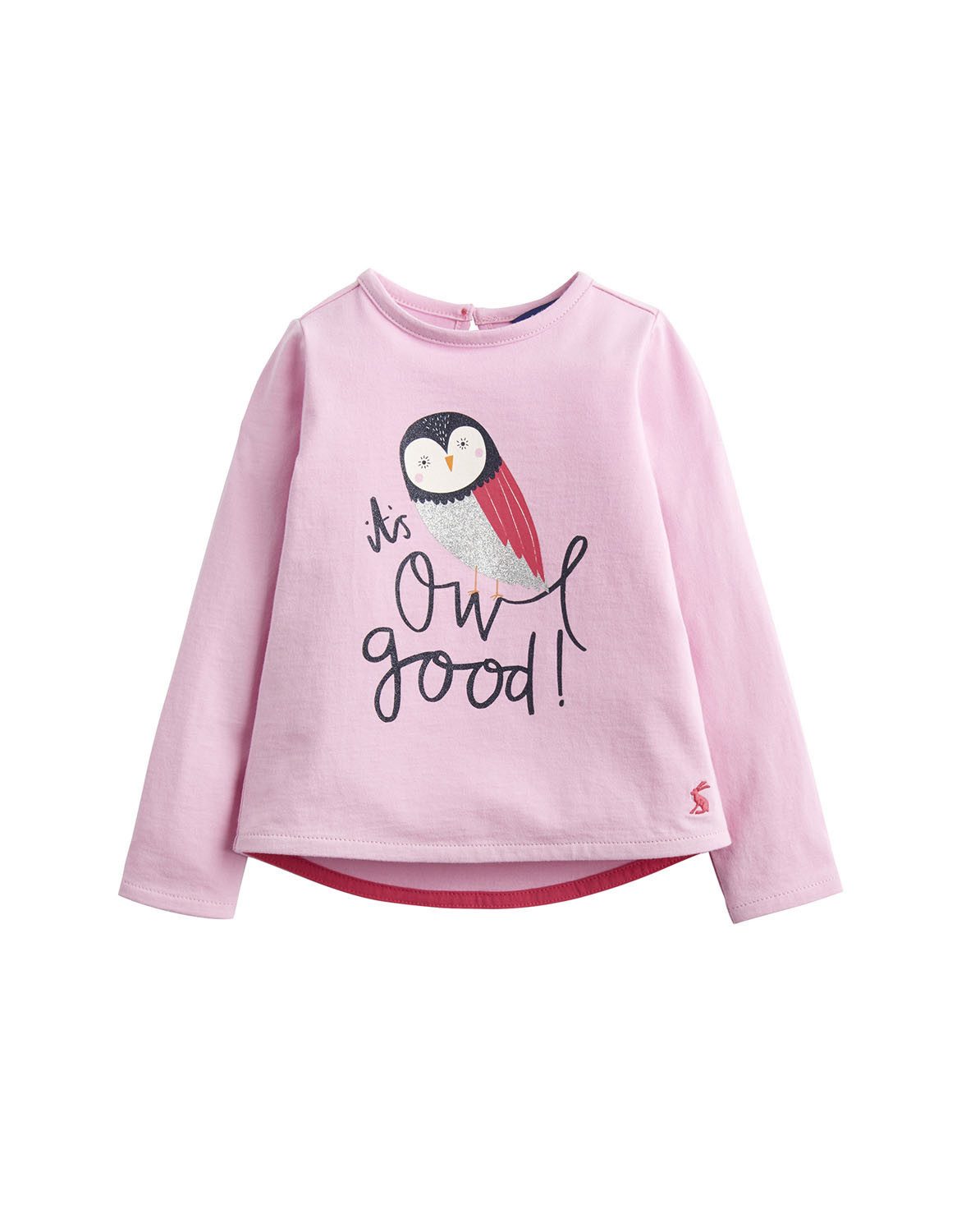 Tom Joule Langarmshirt Tom Joule Langarmshirt rosa mit glitzernder Eule