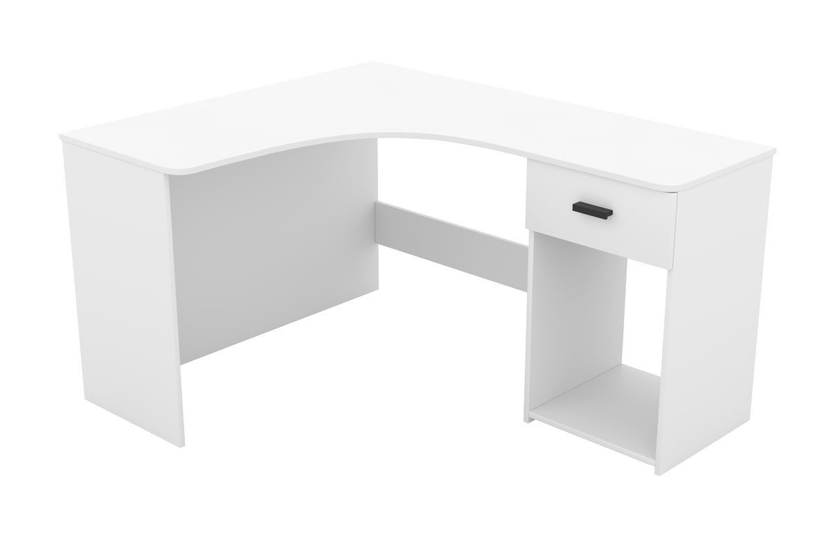 Masseno Schreibtisch CANTONE 155 x 75 cm mit 1 Schubladen Weiß