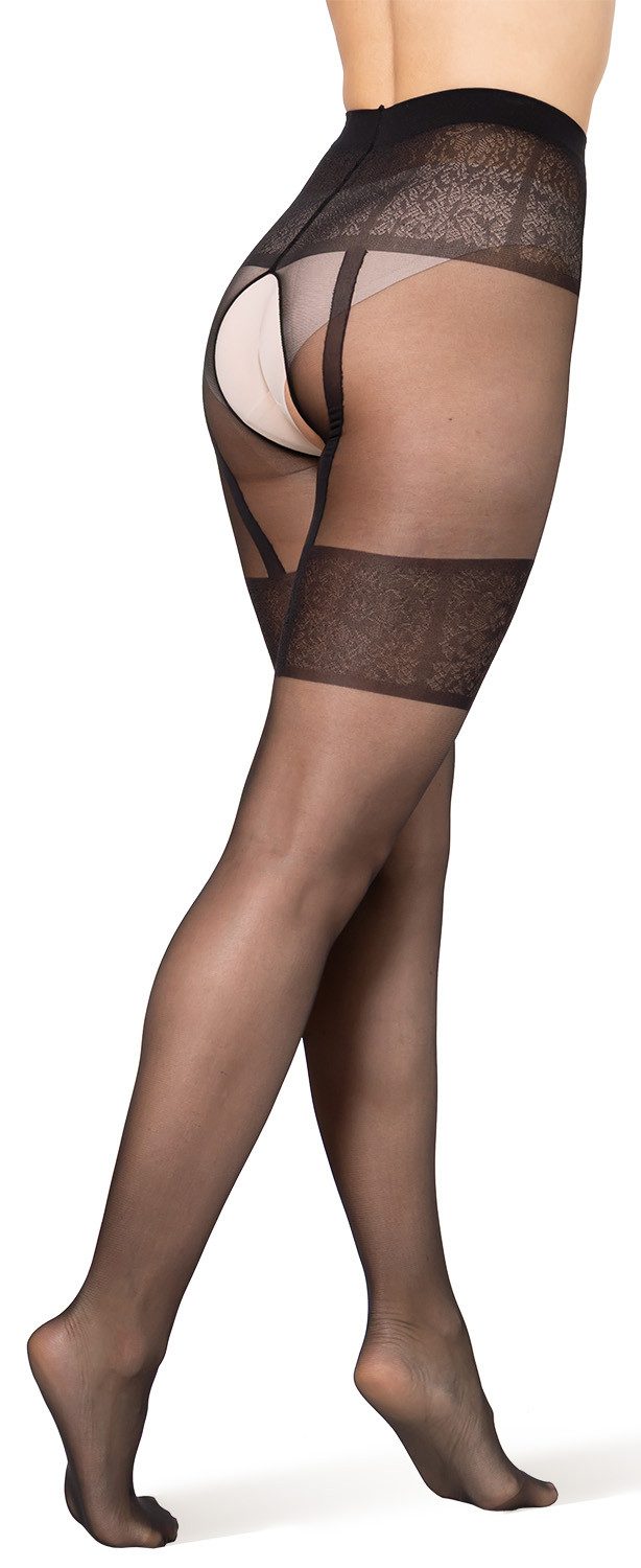 BANANALU Ouvert Strumpfhose gemusterte Ouvert Strumpfhose mit offenem Schri günstig online kaufen