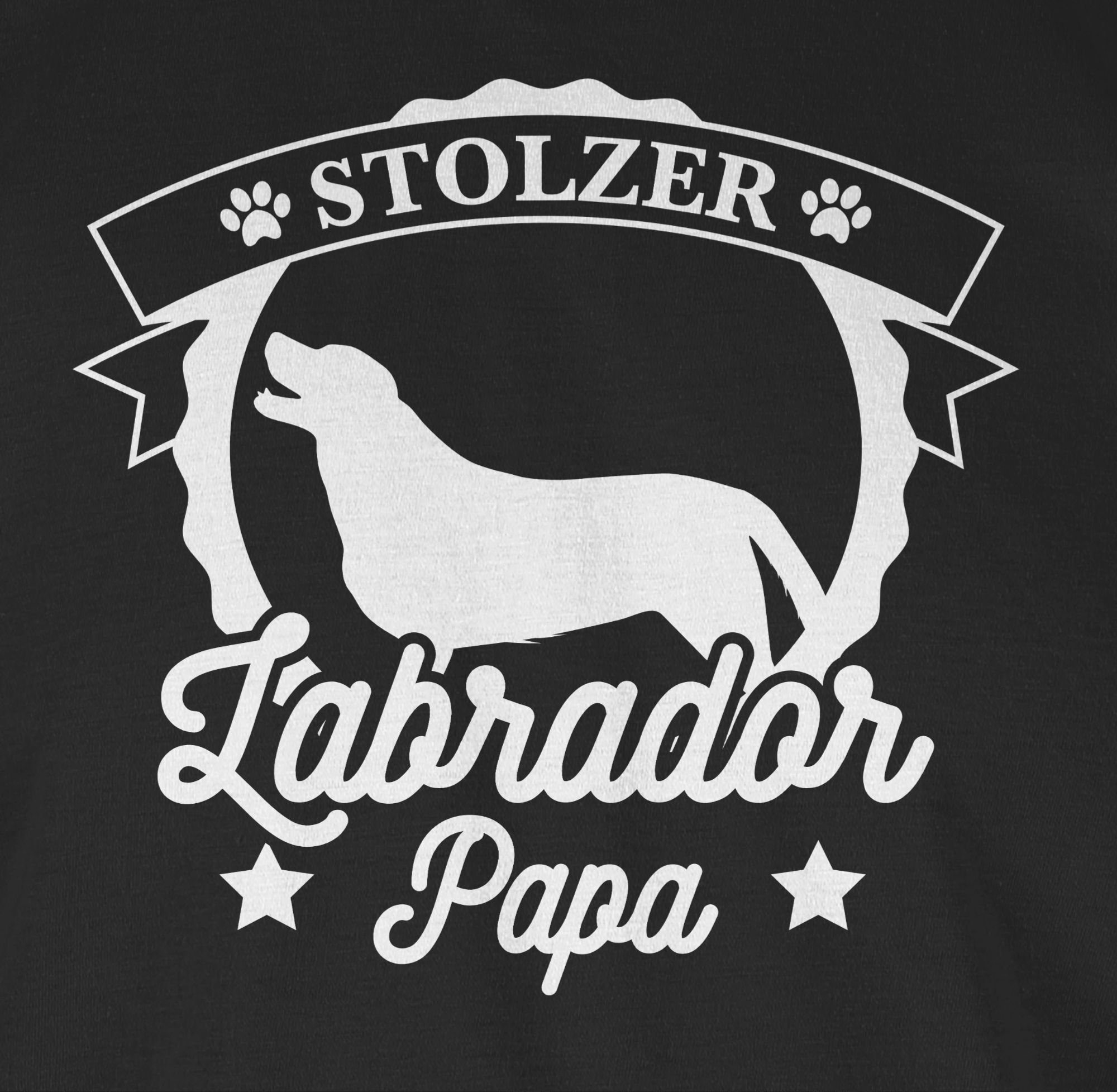 für Hundebesitzer Schwarz Stolzer Shirtracer Geschenk Papa T-Shirt 1 Labrador