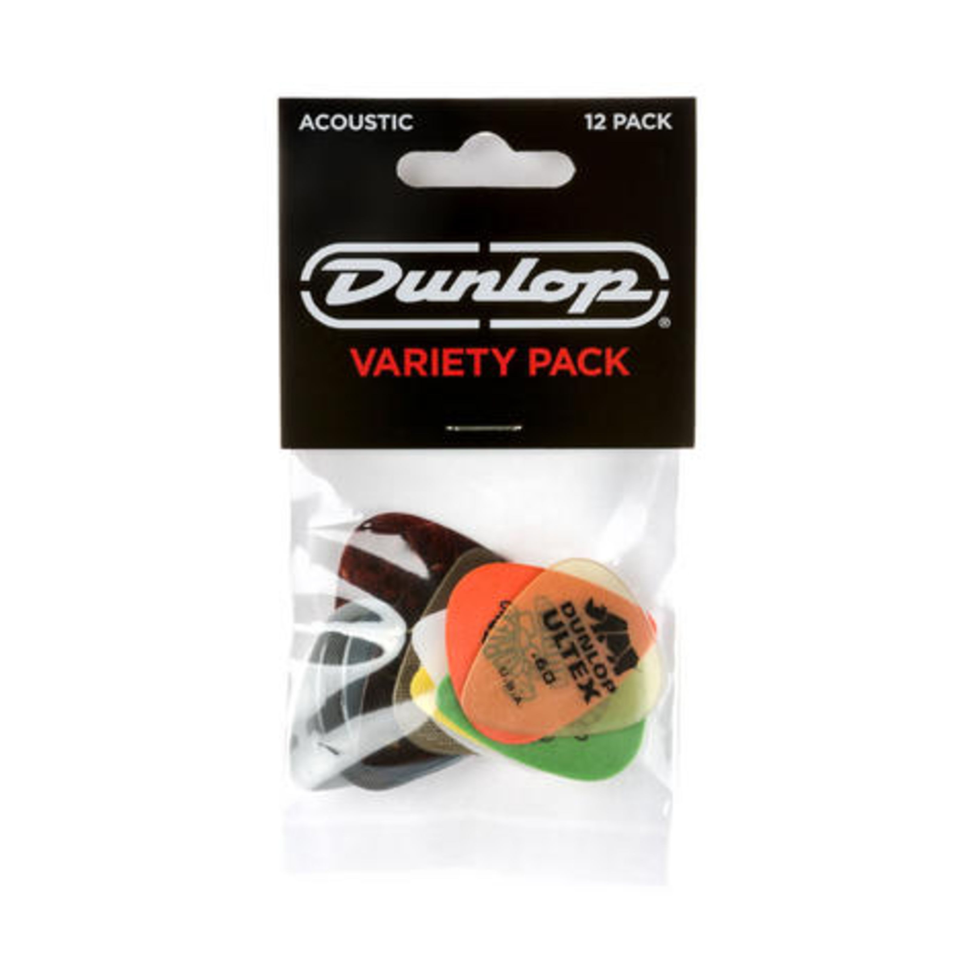 Dunlop Plektrum, PVP112 Acoustic Pick Variety 12er-Set - Plektren Set