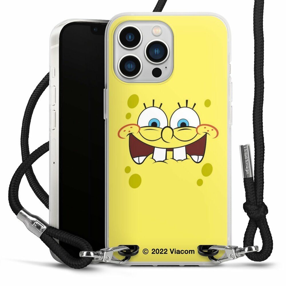 DeinDesign Handyhülle Spongebob Schwammkopf Offizielles Lizenzprodukt Kindheit, Apple iPhone 13 Pro Handykette Hülle mit Band Case zum Umhängen