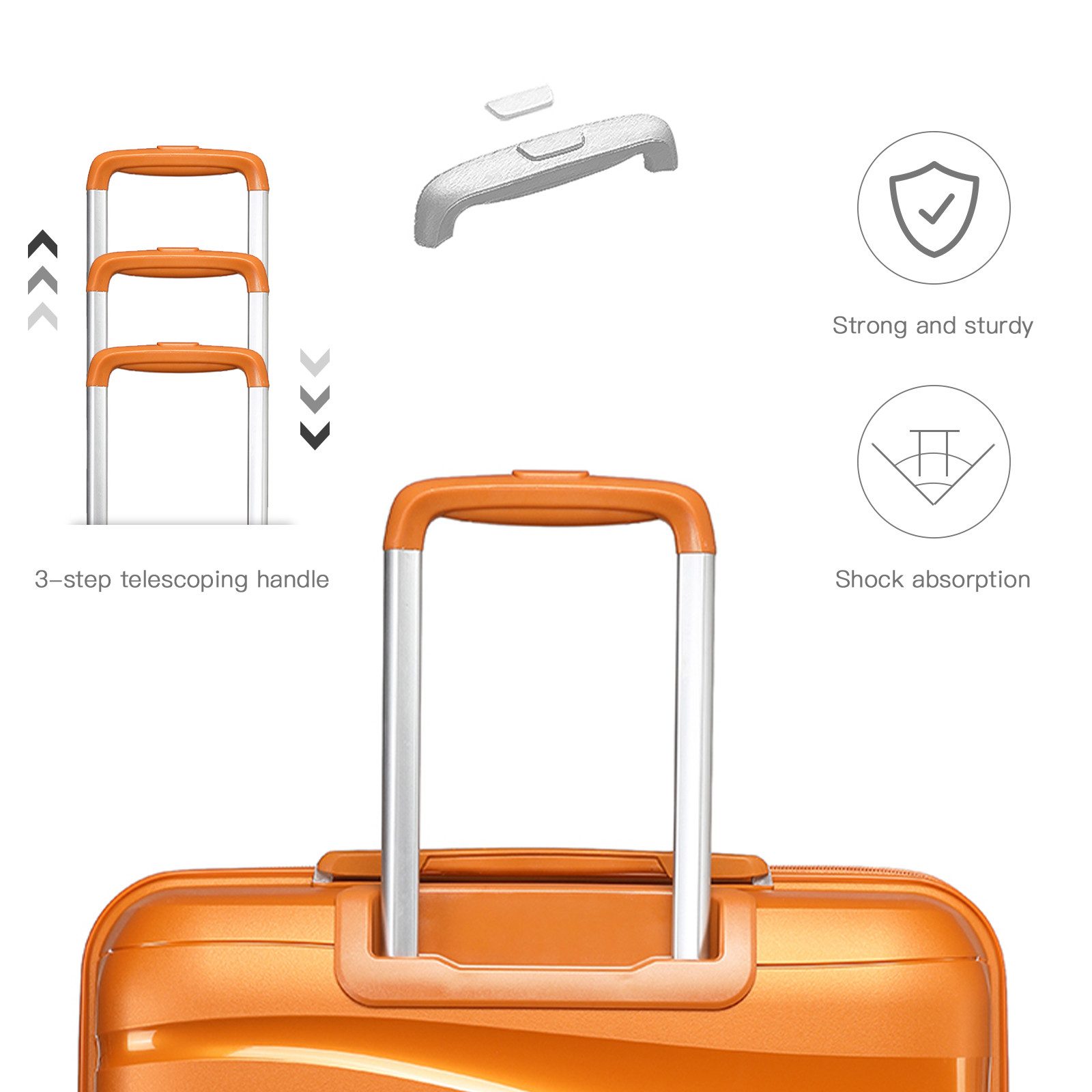 KONO Kofferset 4-teiliges Reisekoffer-Set mit Beautycase, (4 tlg) – Bild 3 von 5