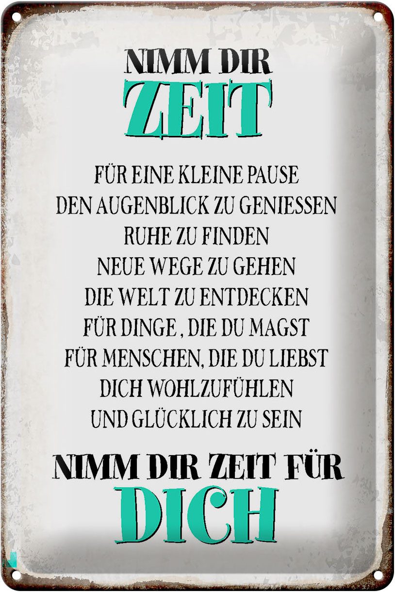 Hebold Metallschild Schild Blech 20x30cm Made in Germany Spruch