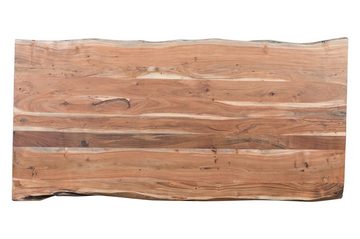 möbelando Baumkantentisch Forrest-25, Massivholz Akazie, B/H/T 200x76x100 cm