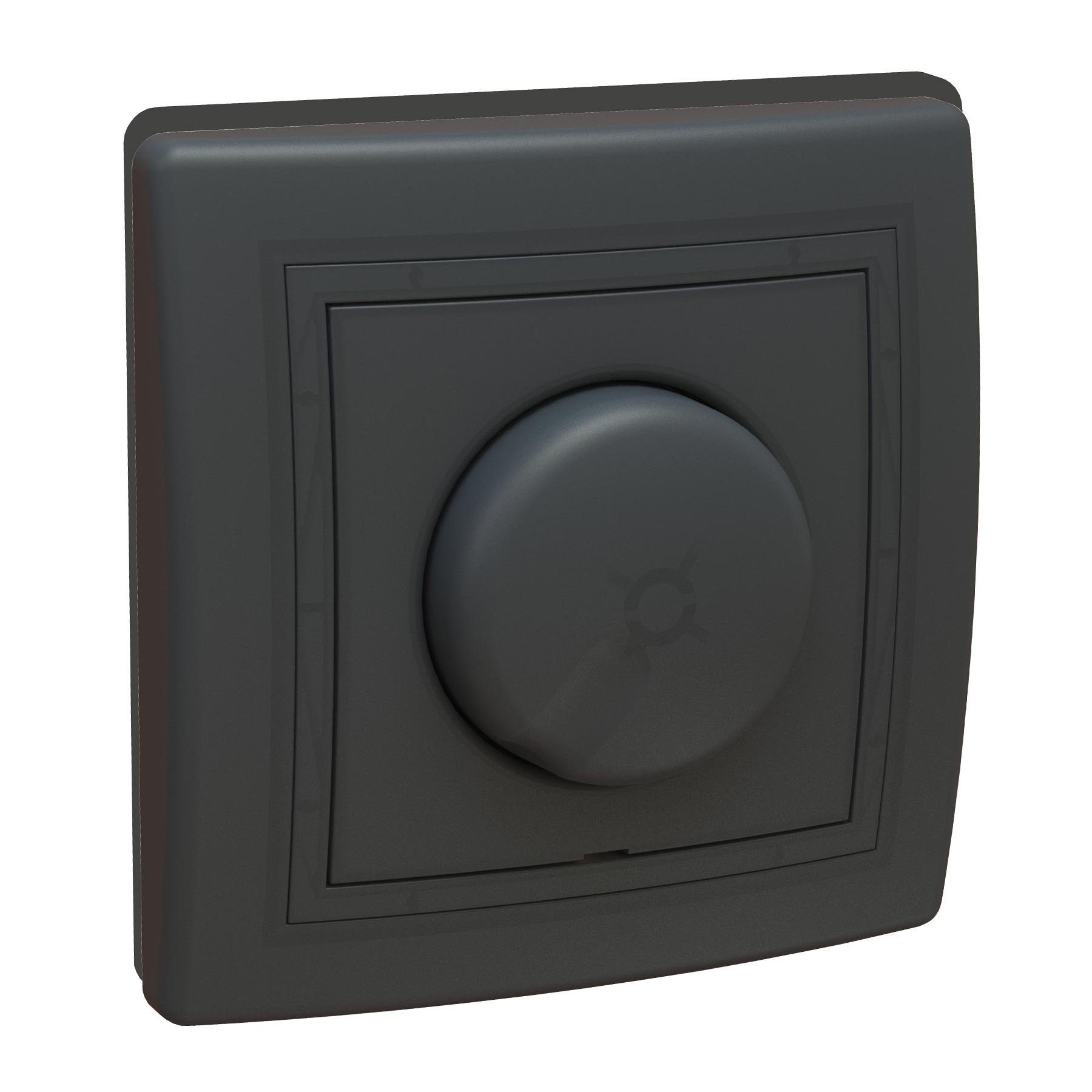 Aling Conel Drehdimmer PRESTIGE-Line Dimmer mit Ein/Aus Schalter Schwarz Soft Touch (Packung)