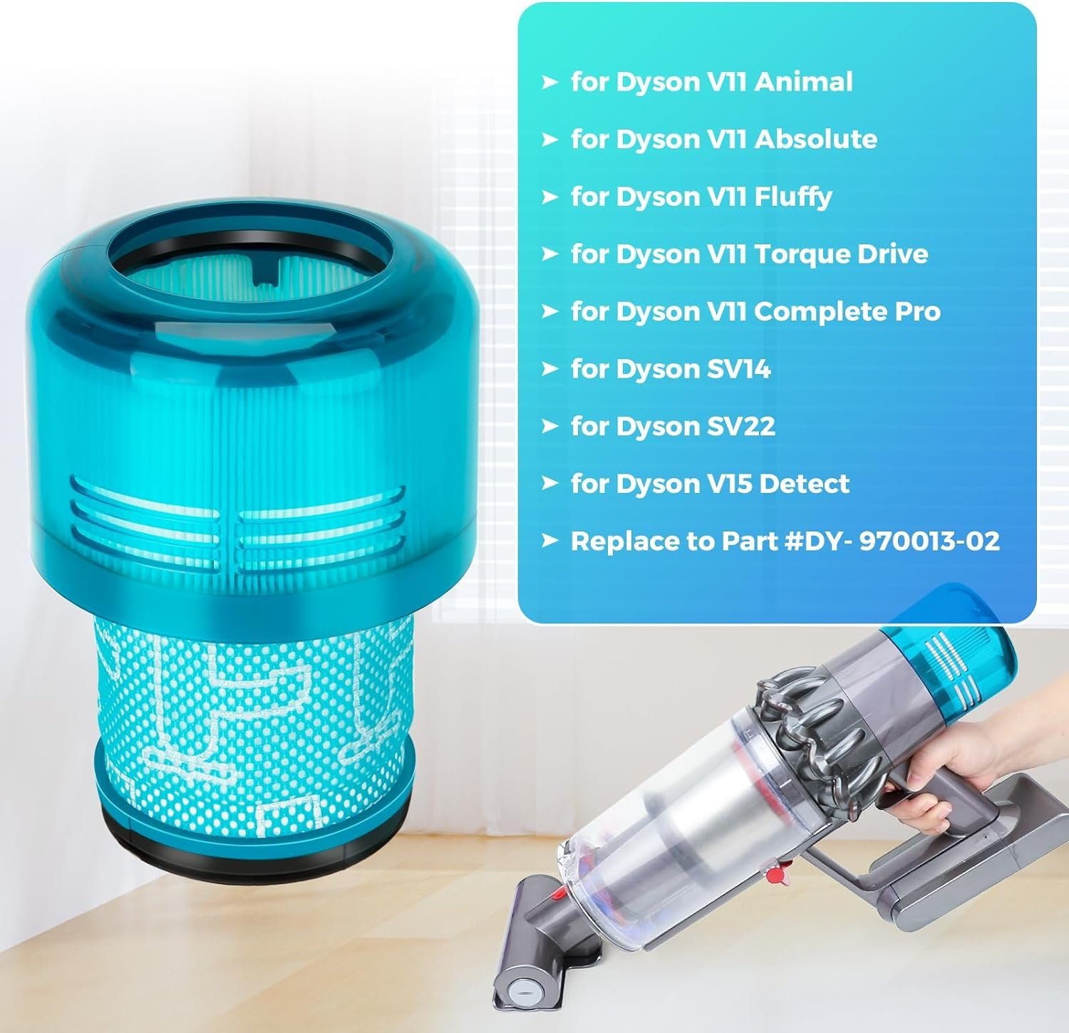 MSM HEPA-Filter 3X Filter Für Dyson V11 V15 SV14 SV17 SV22 Detect Animal Absolute