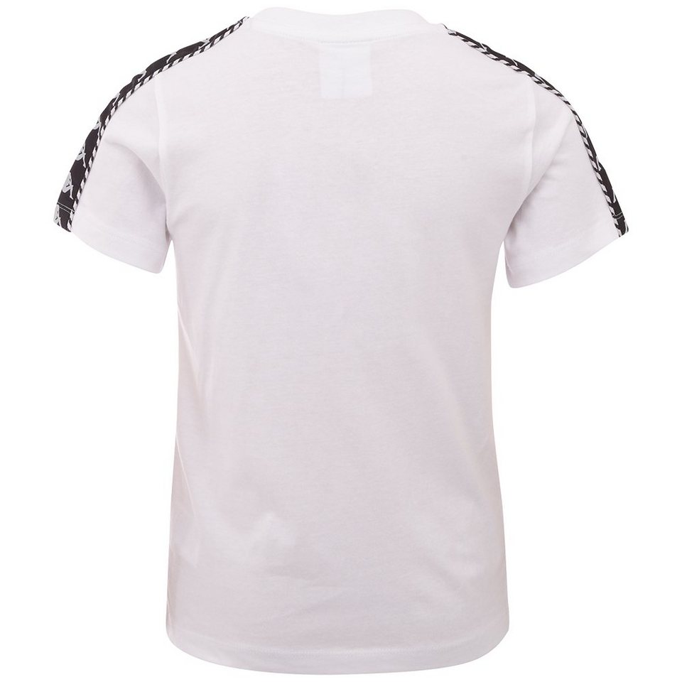 Kappa T-Shirt mit hochwertigem Jacquard Logoband an den Ärmeln, Sportliches  T-Shirt von Kappa für Kids