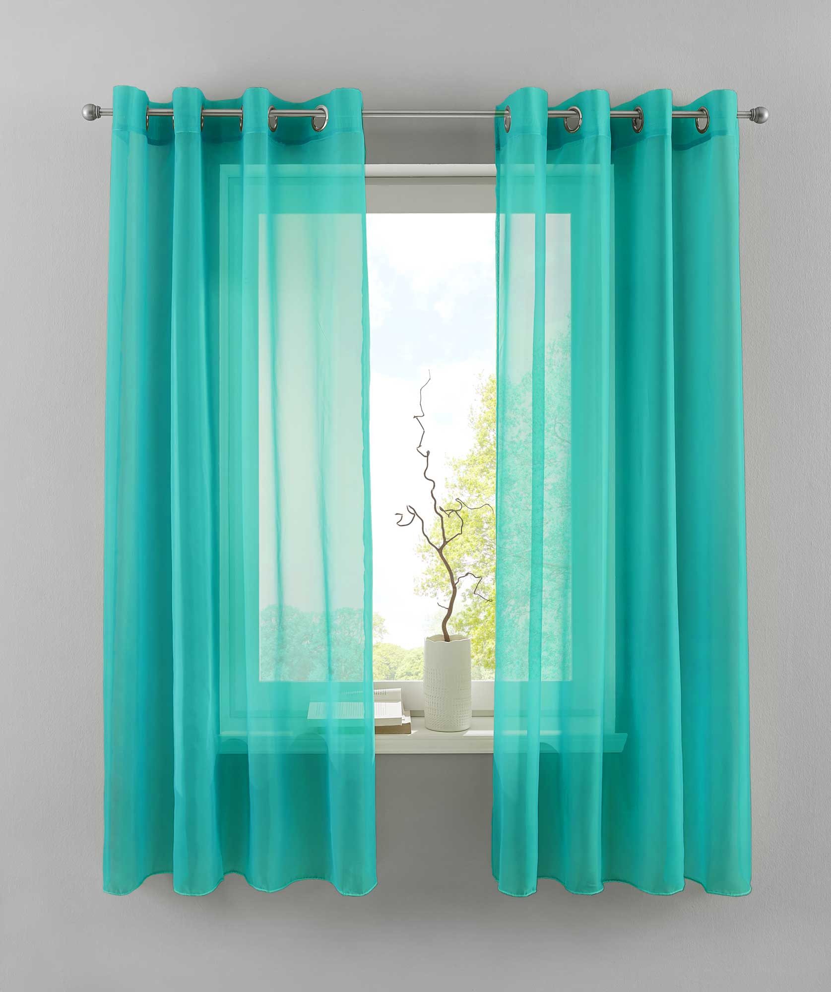 Gardinenbox Gardine (2 St), Ösen, transparent, Voile, 2er Set Transparent » günstig online kaufen