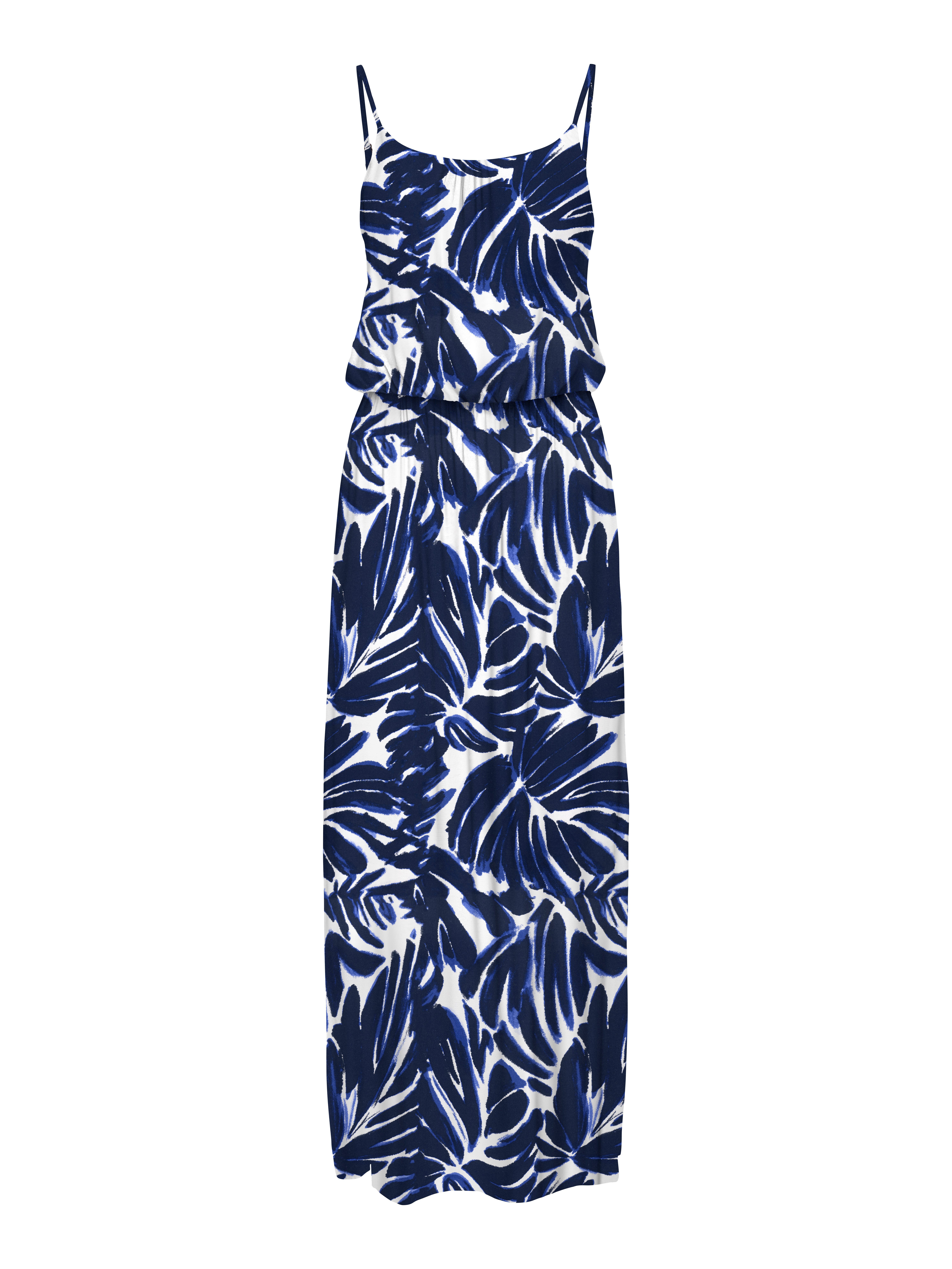 ONLY Maxikleid ONLNOVA LIFE VIS STRAP MAXI DRESS AOP Viskose, regular fit, Rundhals