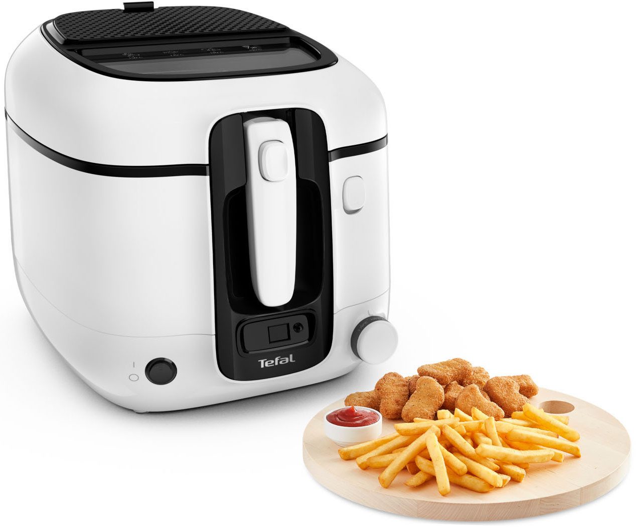 Tefal Fritteuse FR3140 Super Uno, XL Kapaziät, bis zu 6 Personen, weniger Frittiergerüche, 1800 W, Kapazität 2,2 l Öl / 1,5 kg Frittiergut, spülmaschinengeeignet