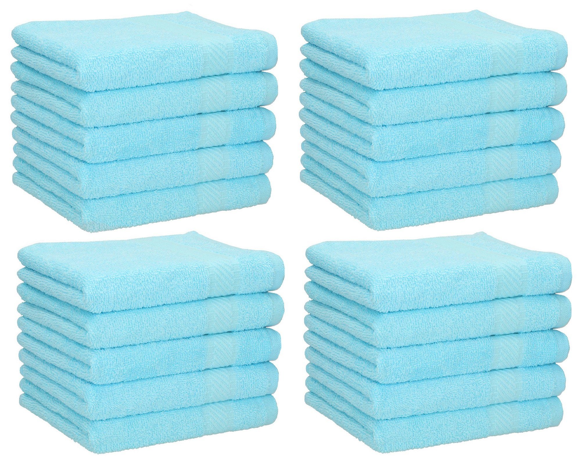Betz Seiftuch 20 Stück Palermo Größe 30x30 cm Farbe türkis, Baumwolle (Set, 20-St)