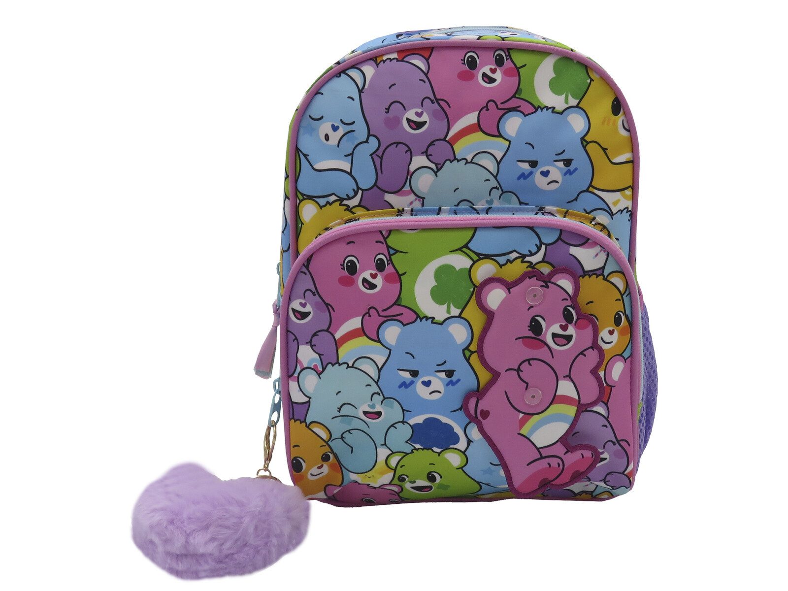 Glücksbärchis Kinderrucksack Kindergartenrucksack mit Fronttasche Hauptfach und Seitennetz