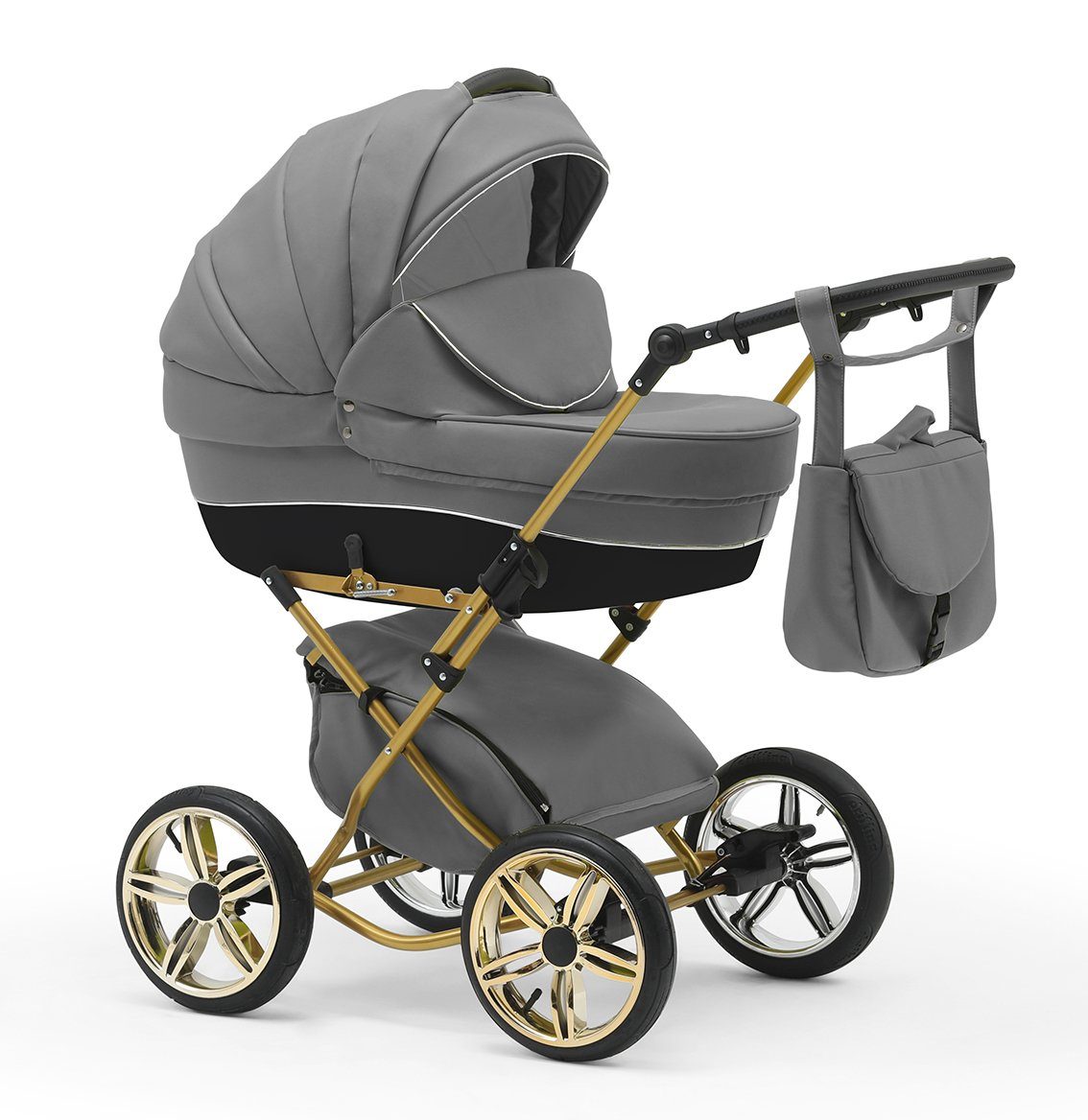 babies-on-wheels Kombi-Kinderwagen Sorento 3 - inkl. 13 Hellgrau 1 - Teile Autositz Designs in in 10