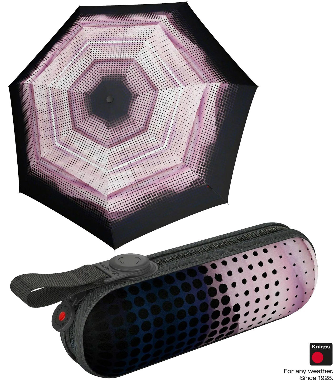 Knirps® Taschenregenschirm X1 Super Mini mit ecorepel-Technologie - 2Dream, der kleine, leichte, kompakte Begleiter rosa
