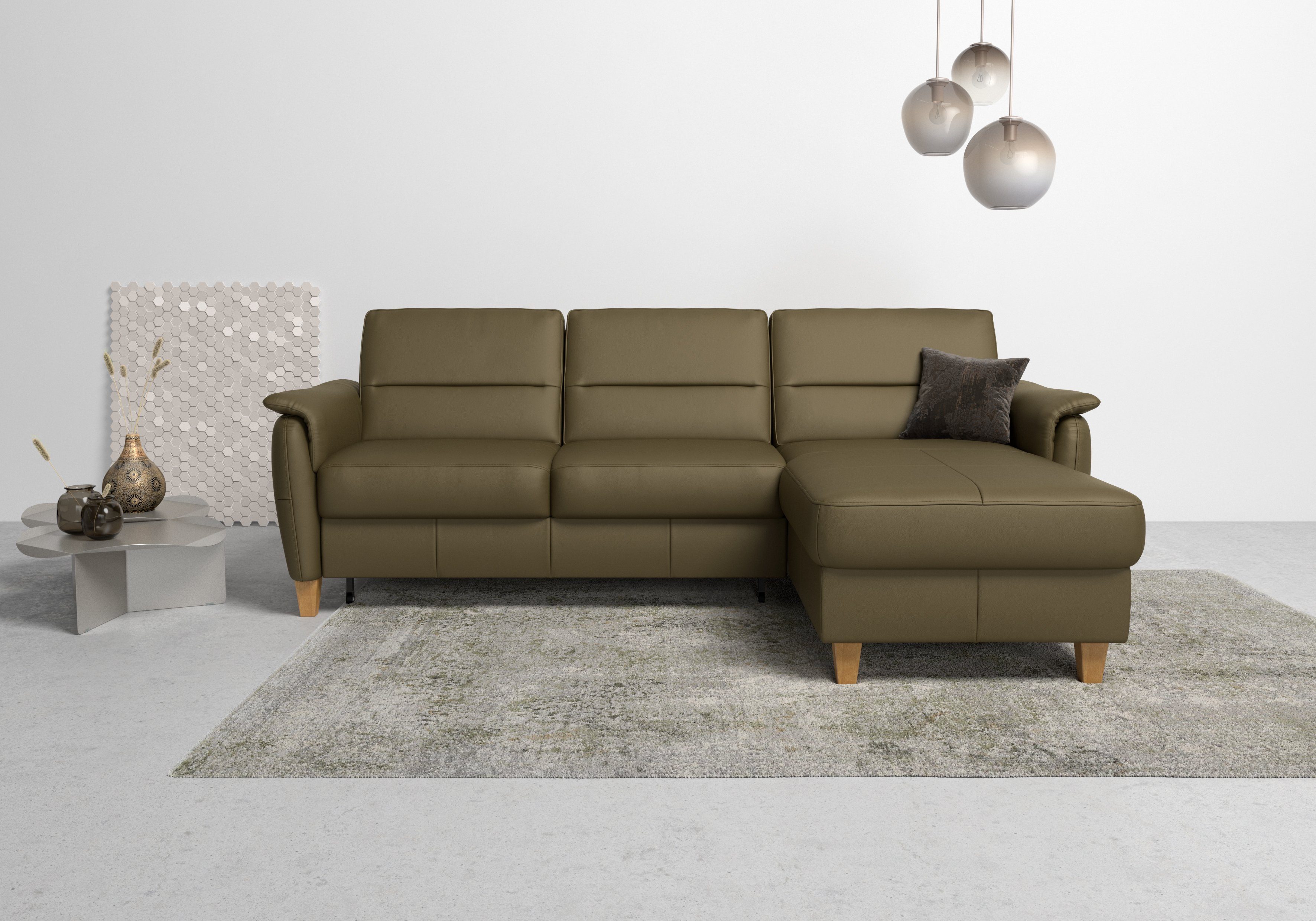 Home affaire Ecksofa Palmera L-Form, Federkern, günstig online kaufen