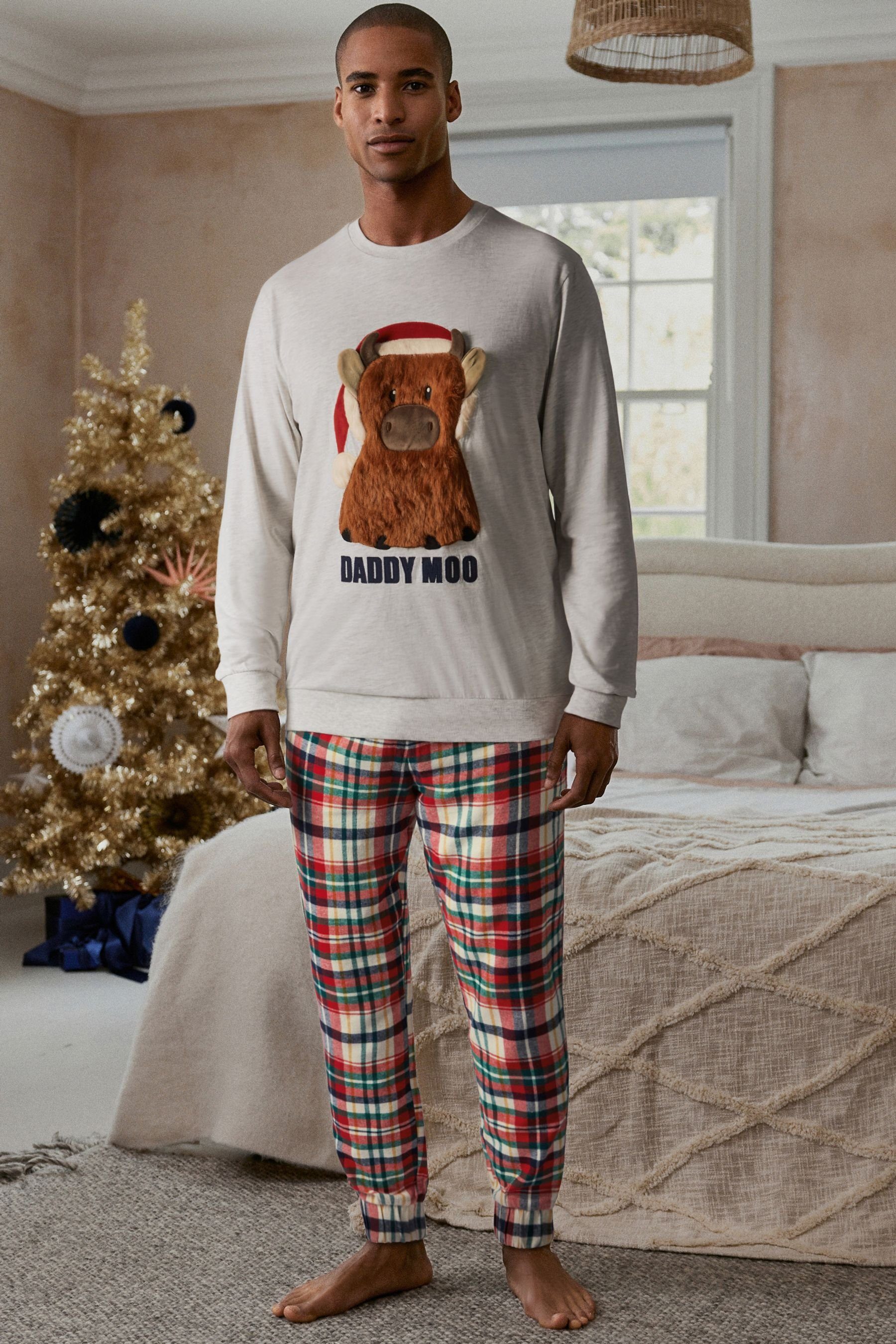 Next Pyjama Weihnachtspyjamas für Herren, Familienkollektion (2 tlg) | Pyjamas