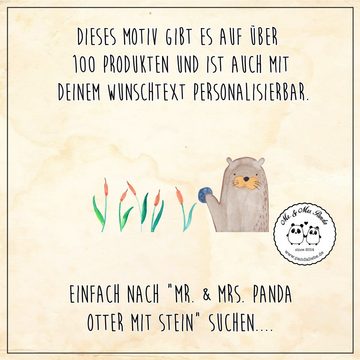 Mr. & Mrs. Panda Grußkarte Otter Stein - Weiß - Geschenk, Seeotter, Fischotter, Otter Seeotter S, Hochwertiger Karton