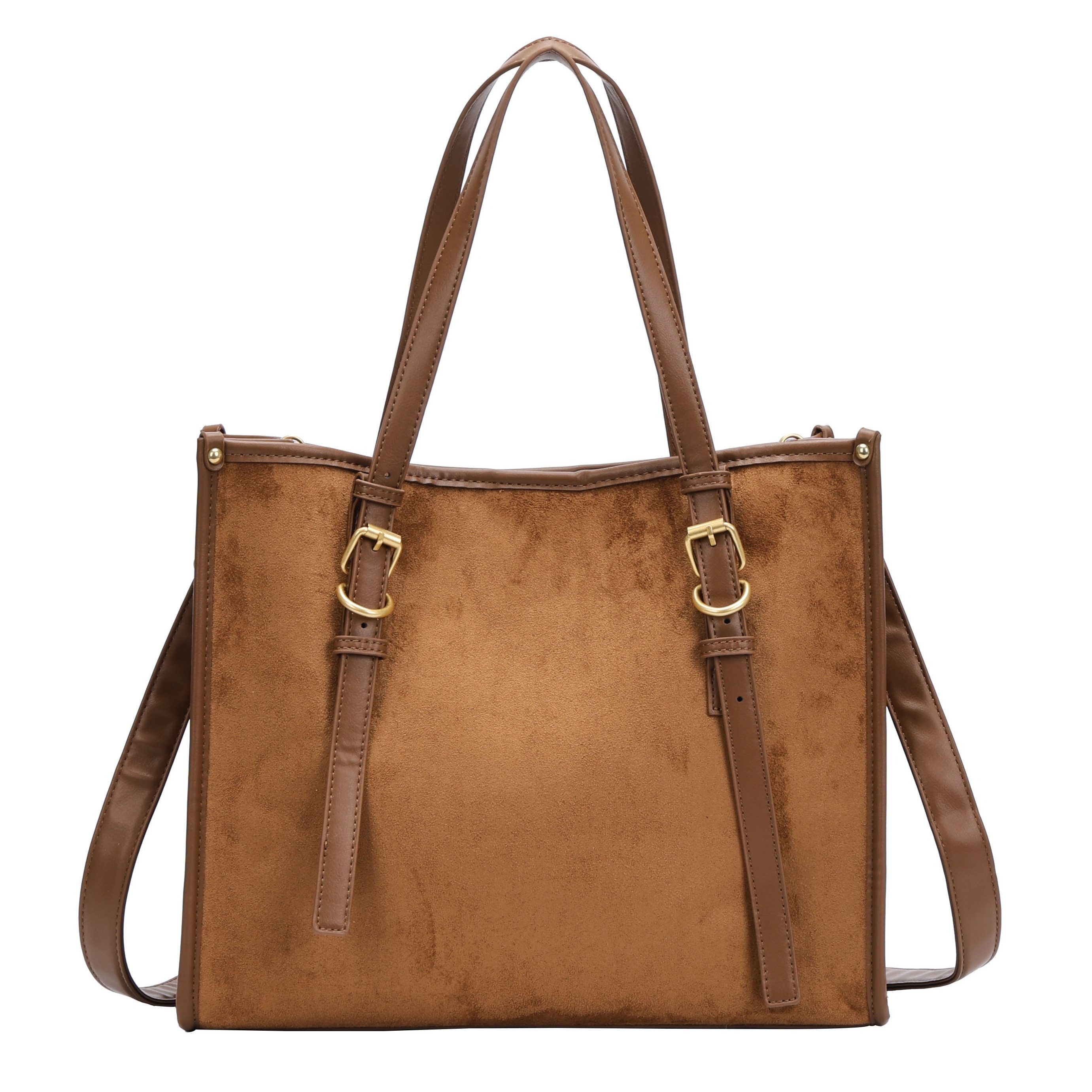 MIRROSI Shopper Damen Schultertasche in Wildleder-Optik, große Handtasche (Handtasche mit Magnetverschluss & Innenfach, ca. 34 x 13 x 29 cm), Neue Kollektion Herbst/Winter 2026