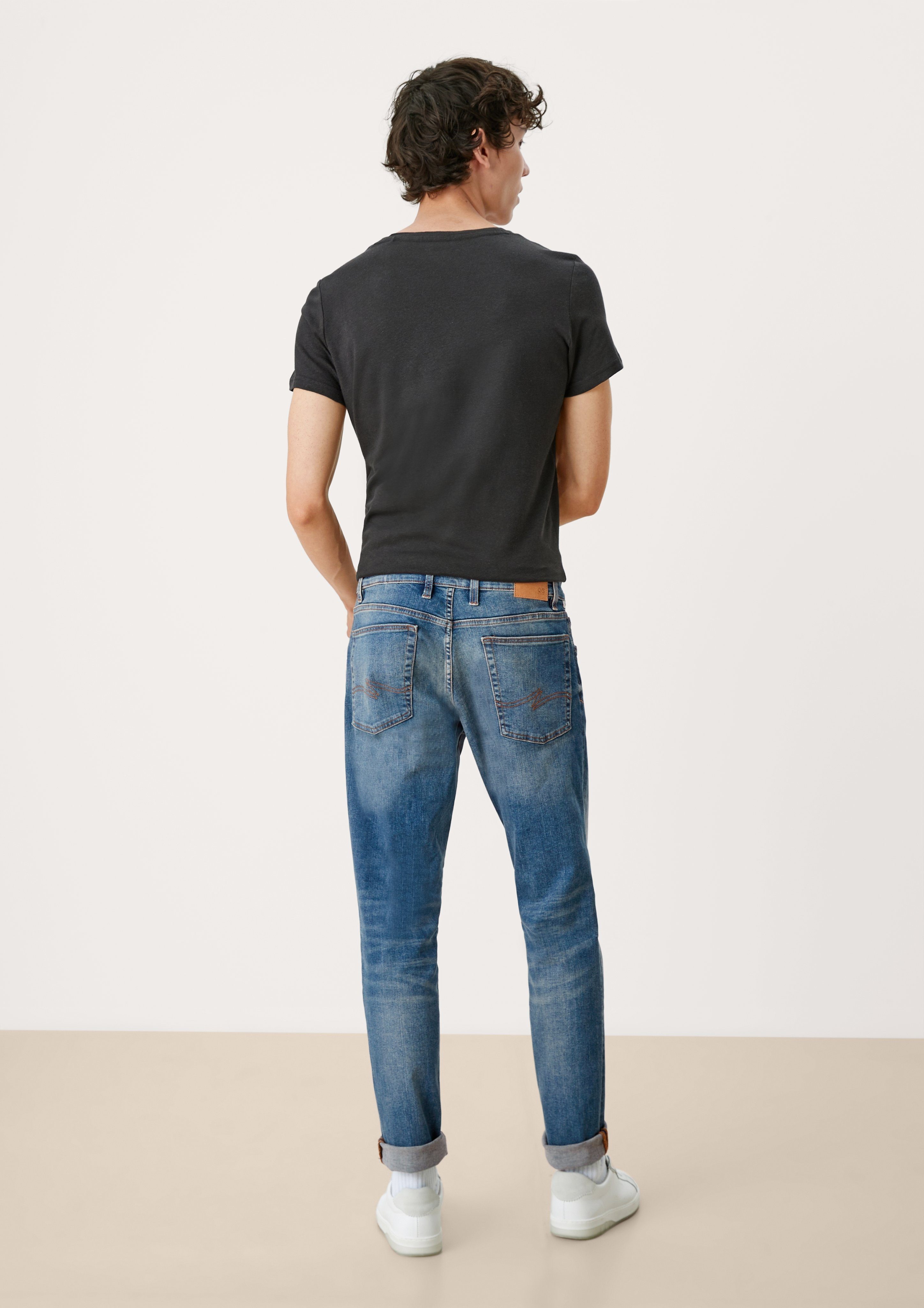 Herren Jeans Q/S by s.Oliver 5-Pocket-Jeans Regular: Straight leg-Jeans Waschung