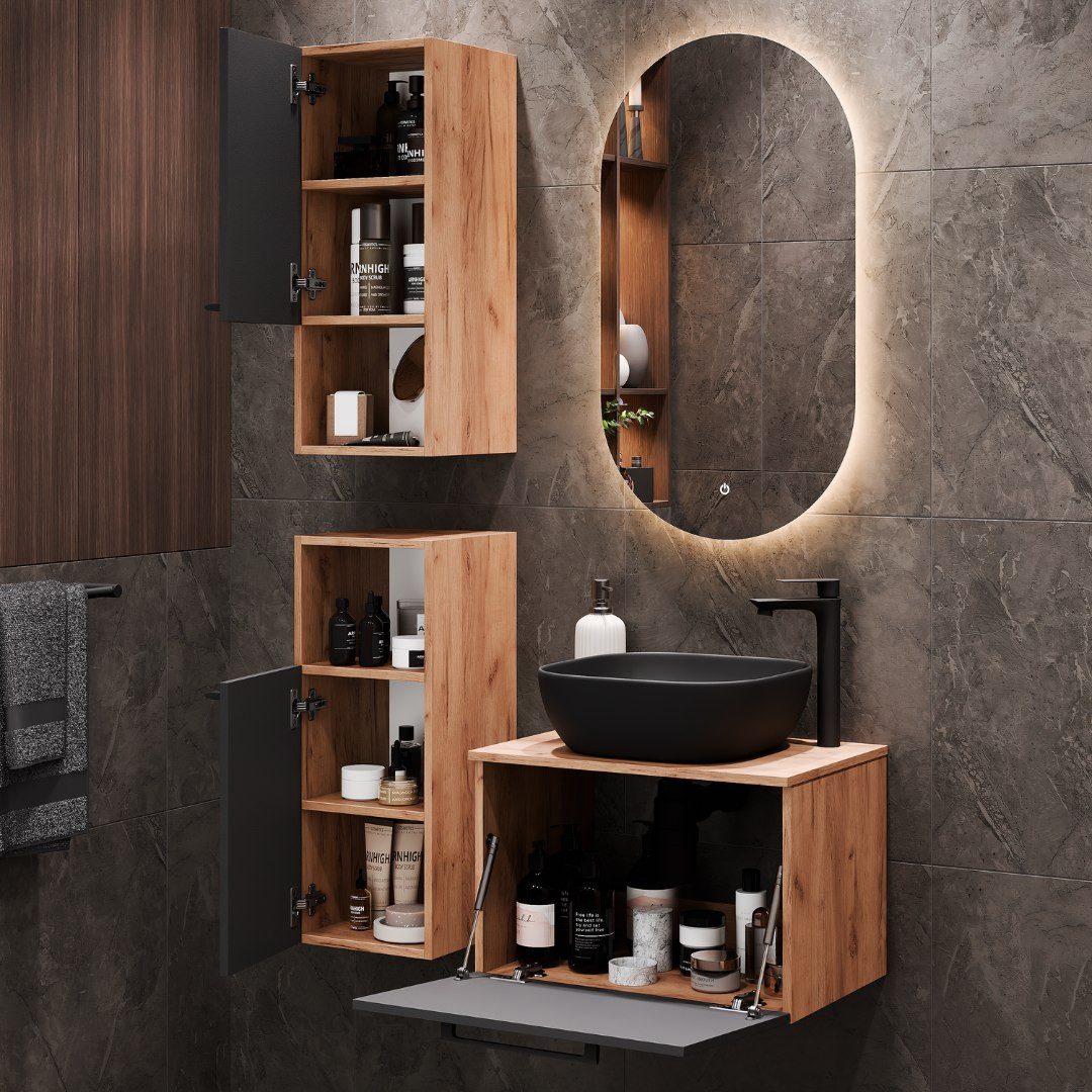 Planetmöbel Badmöbel-Set ASTRA, (Waschbecken, 4-St., Waschbeckenunterschran günstig online kaufen