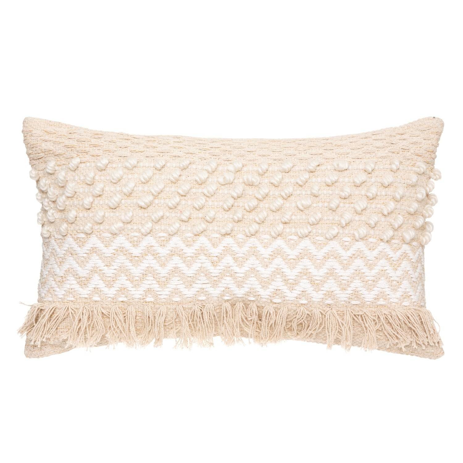 Atmosphera Créateur d'intérieur Dekokissen Dekokissen Cot Sand, Baumwolle, Boho, 30 x 50 cm
