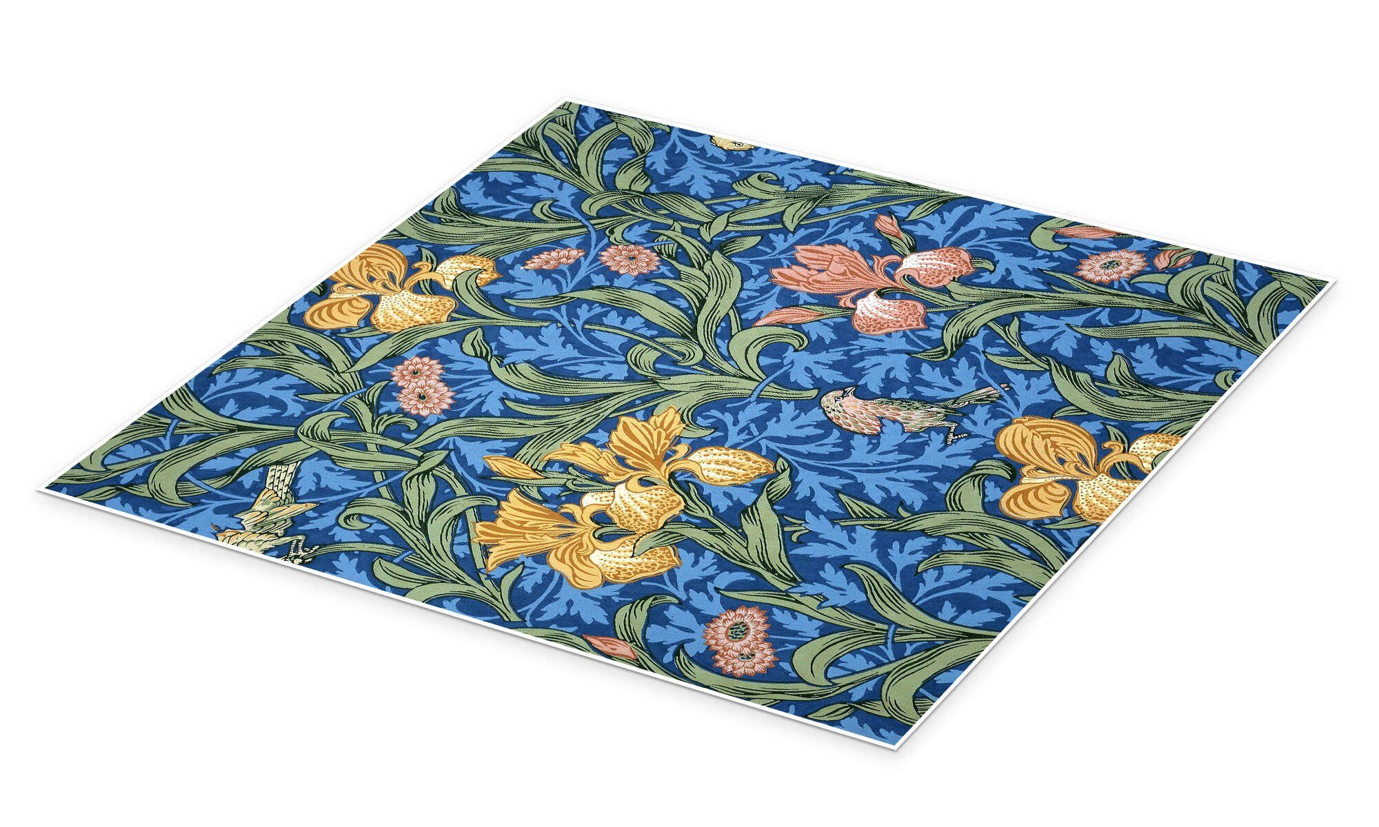 Posterlounge Wandbild Iris, William Morris, erhältlich als Poster, Leinwandbild, Wandsticker oder Acrylglasbild