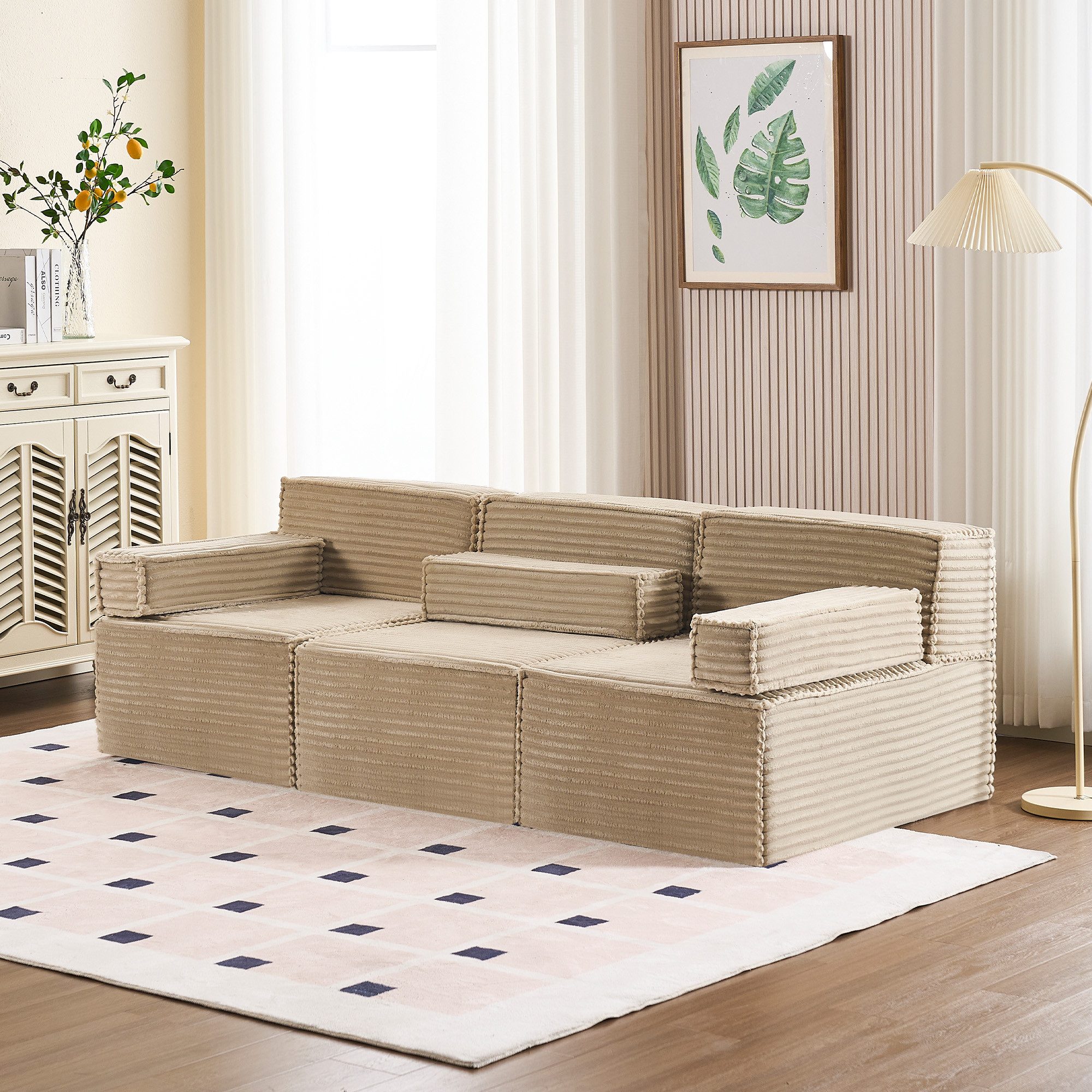 HOMYEDAMIC Big-Sofa Schwammsofa 1-4 Sitzers Ecksofa, Pure Foam Eco Sofa Kom günstig online kaufen