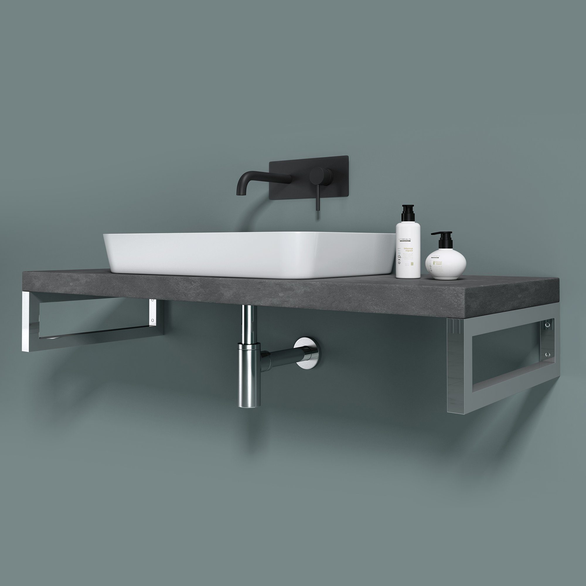 doporro Waschtischplatte für Waschbecken Holzplatte Waschtischkonsole Eiche günstig online kaufen