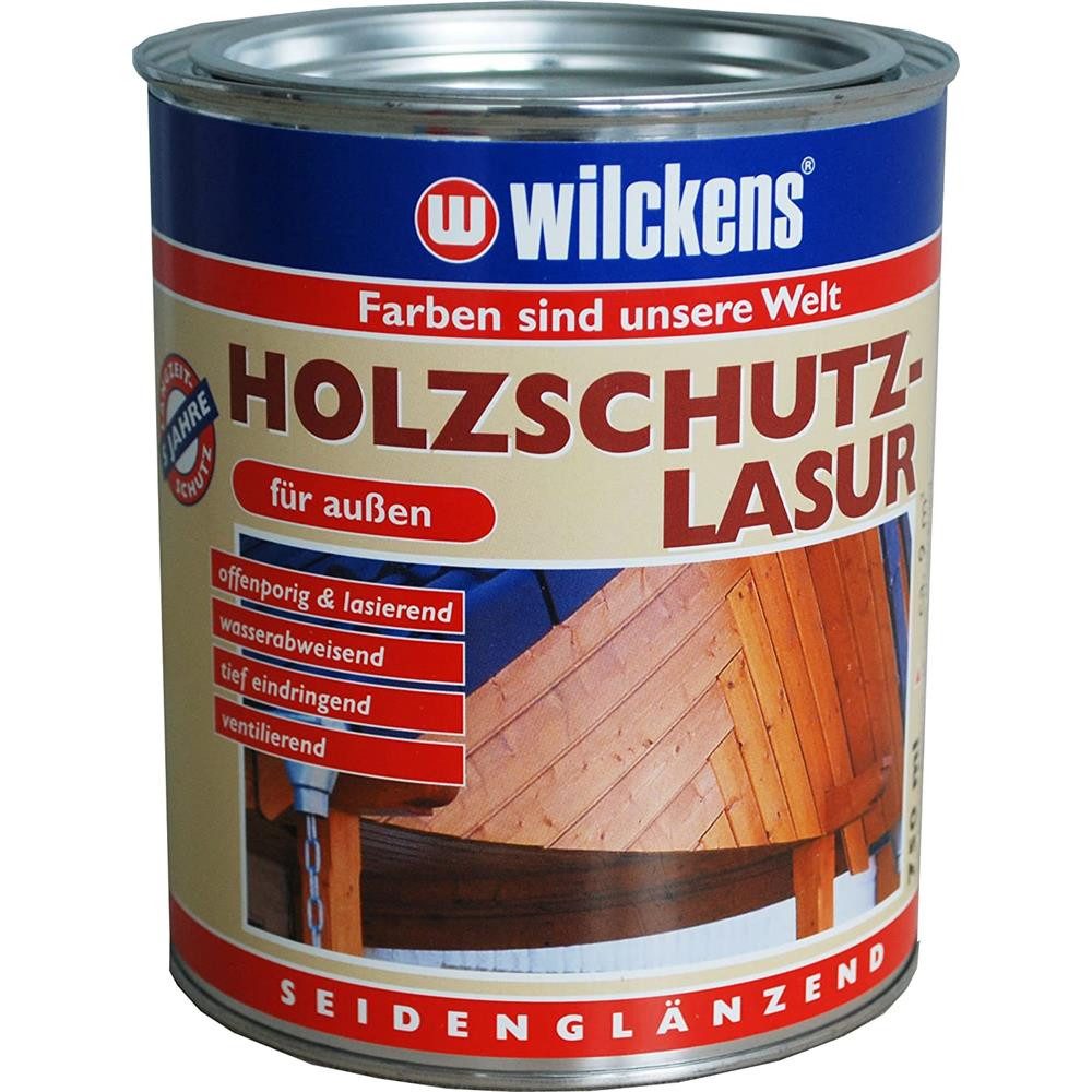 Wilckens Farben Holzschutzlasur, seidenglänzend, Farblos, 750 ml