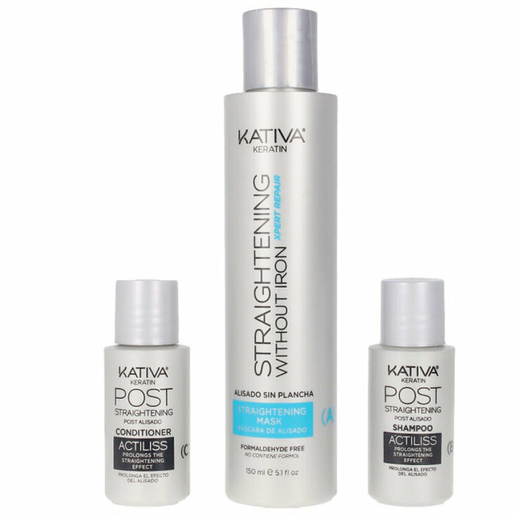 Kativa Haarkur Keratin Anti-Frizz Smoothing Without Iron Repair Tips Set 3 Pieces