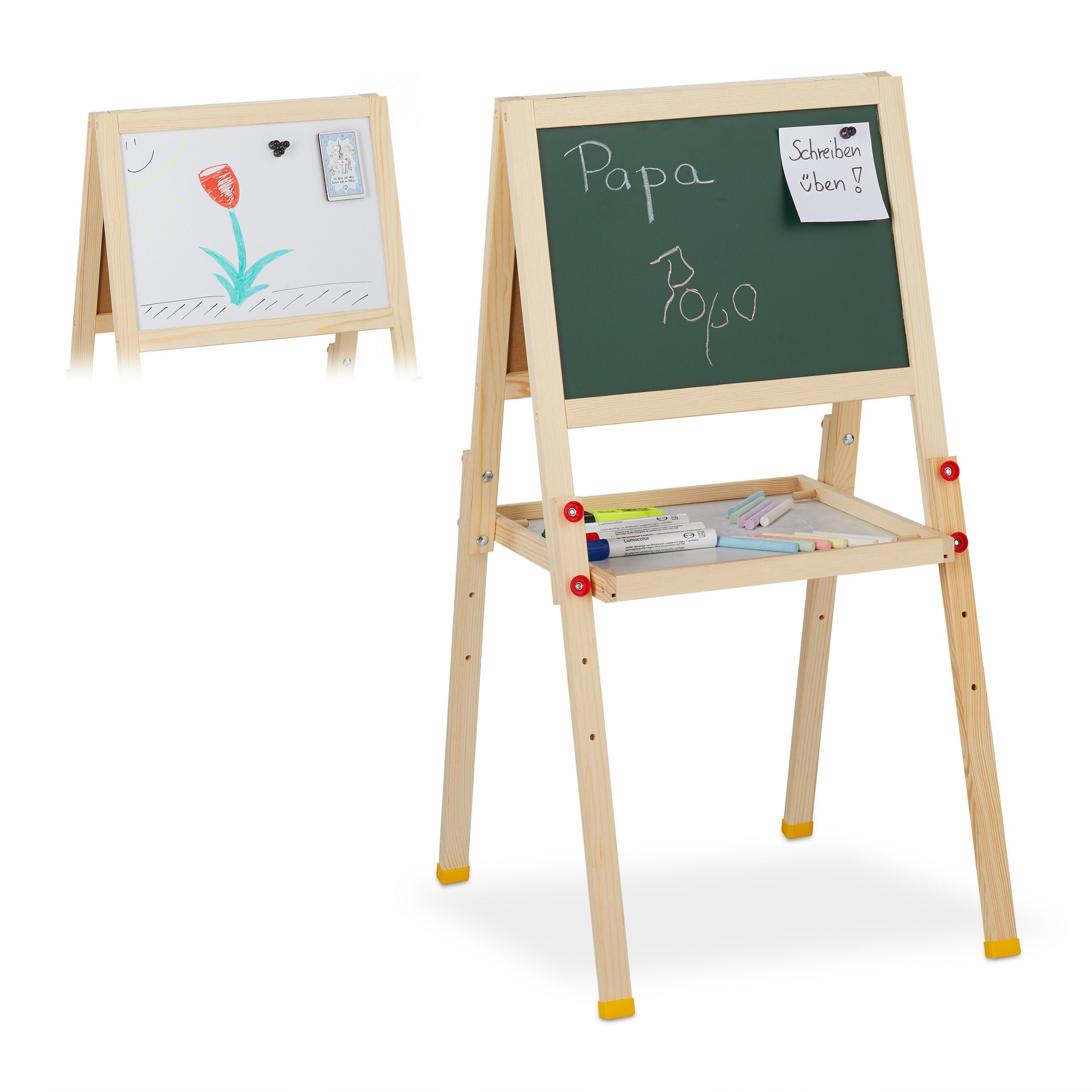 relaxdays Standtafel Standtafel Kinder mit Whiteboard