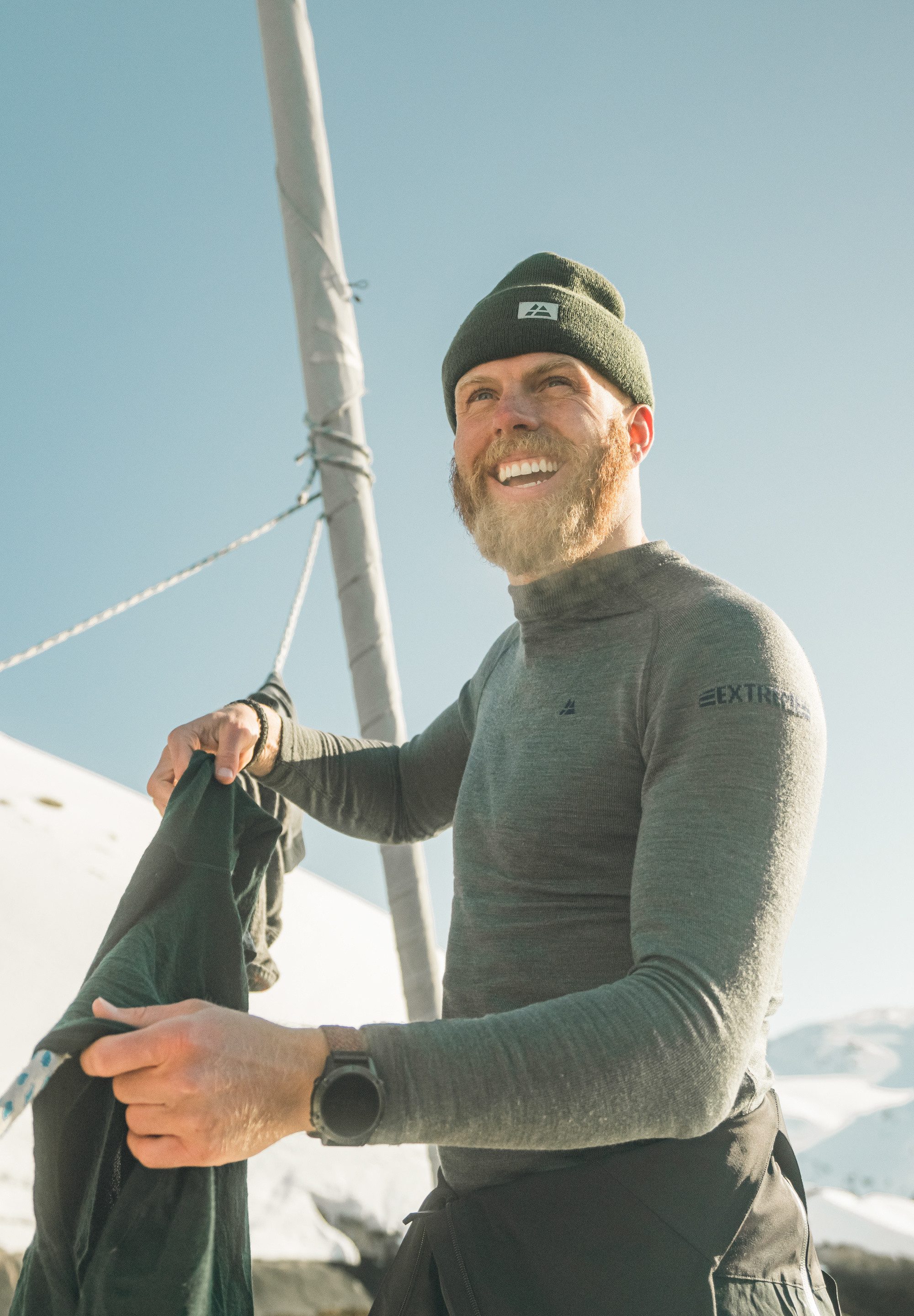 DANISH ENDURANCE Langarmshirt Extreme Merino LS Premium Thermo Langarm Shirt Herren, Funktionsshirt für extreme Kälte