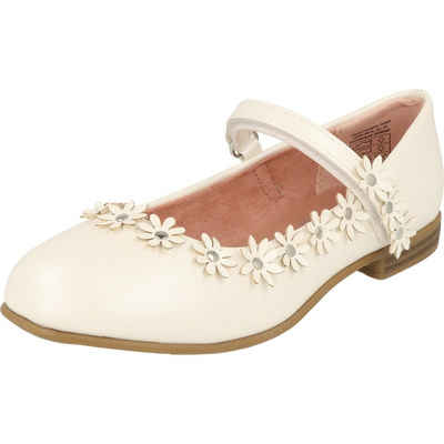 Indigo 424-089 Mädchen Взуття Hochzeit Konfirmation Ballerina Klettverschluss, Blume