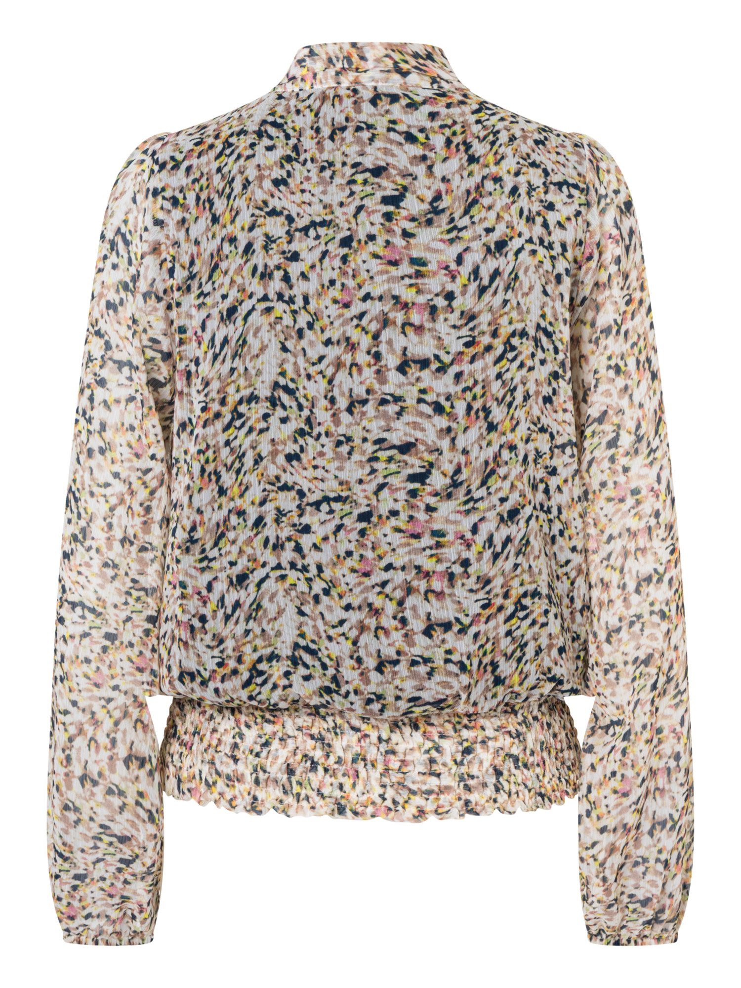 MORE&MORE Klassische Bluse bedruckte Chiffonbluse mit Schluppe