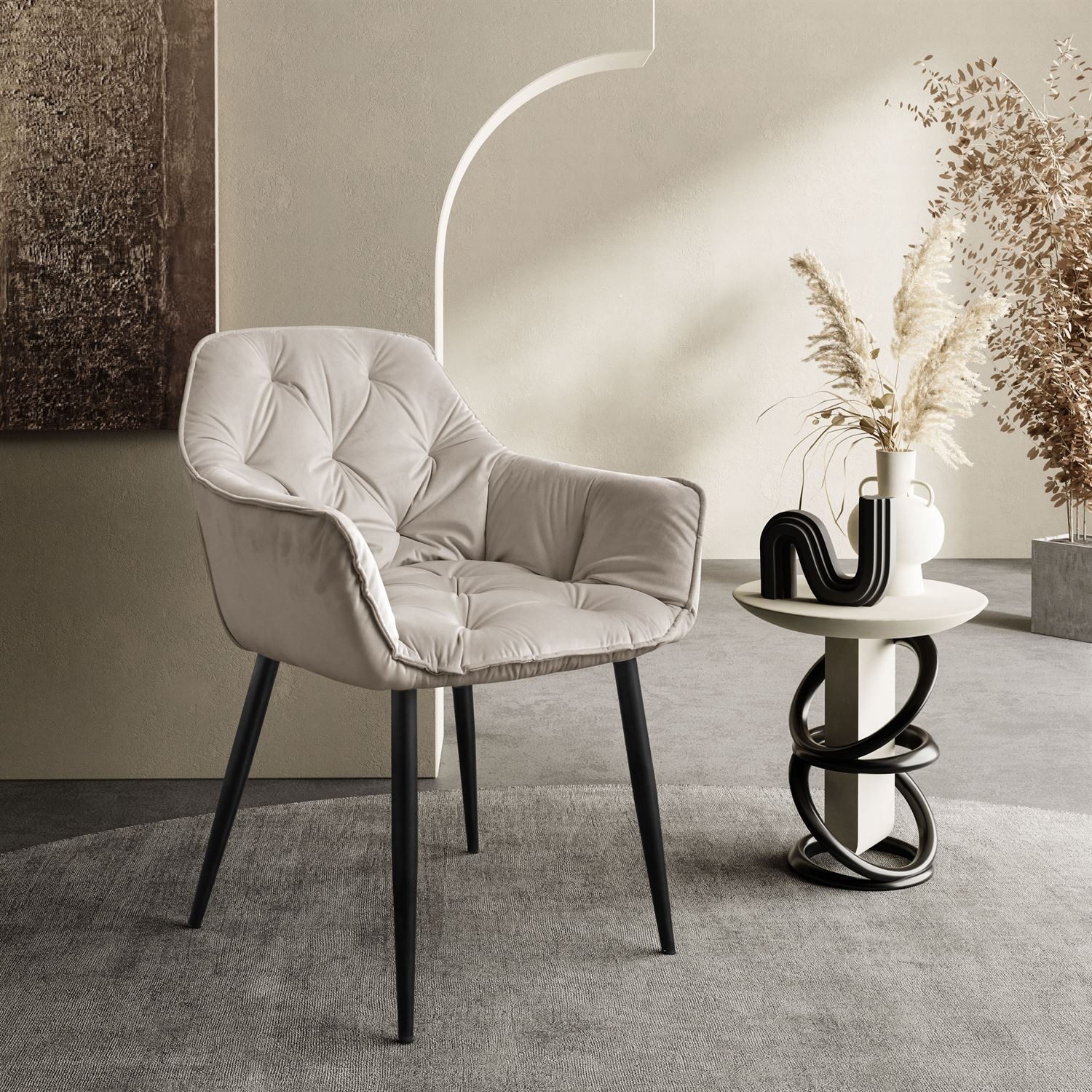 Lookway Polsterstuhl TOKIO Gesteppte Stuhl