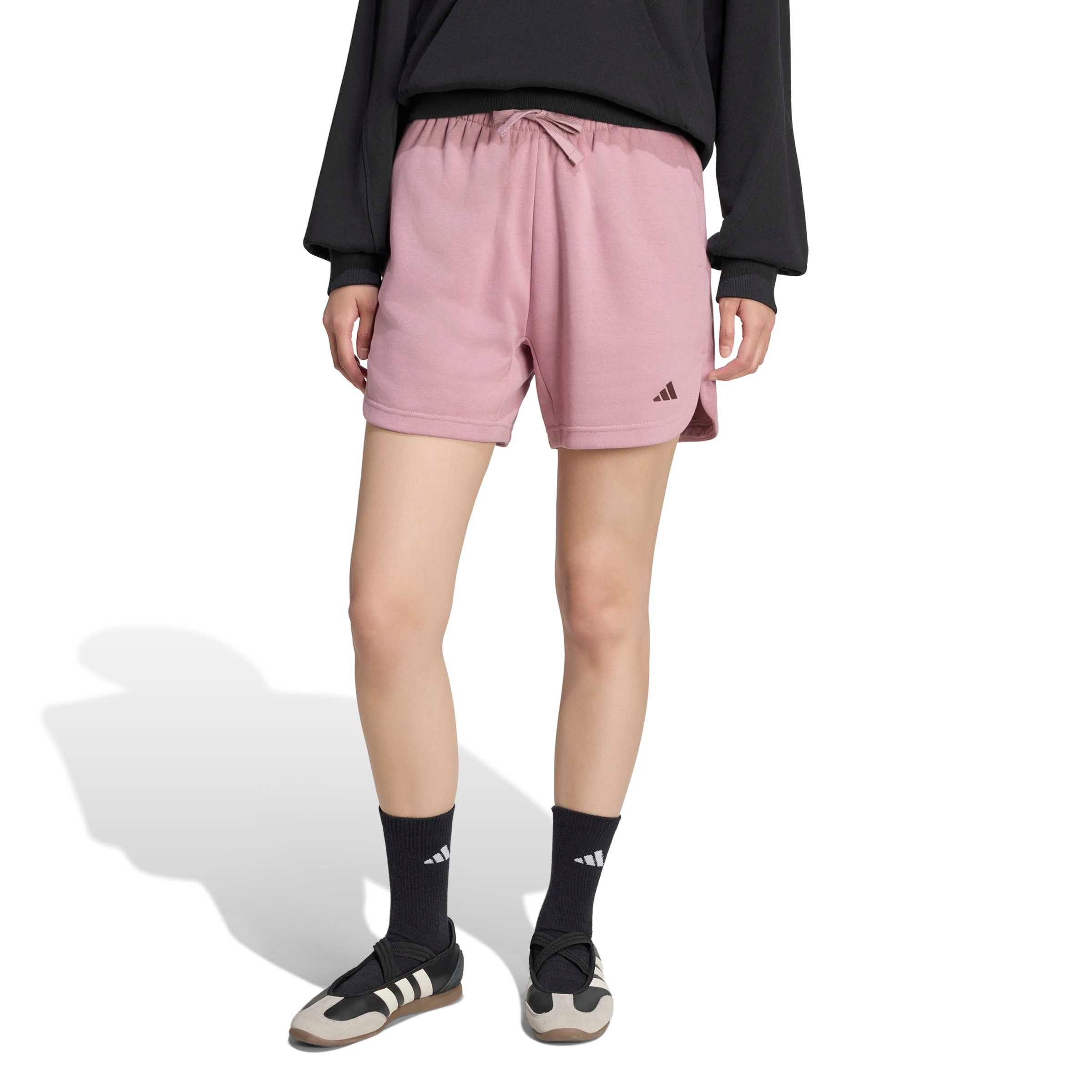 adidas Sportswear Shorts 3-STREIFEN STUDIO FLEECE, LOCKER GESCHNITTEN für sportliche Aktivitäten, aus Baumwolle, mit Kordelverschluss