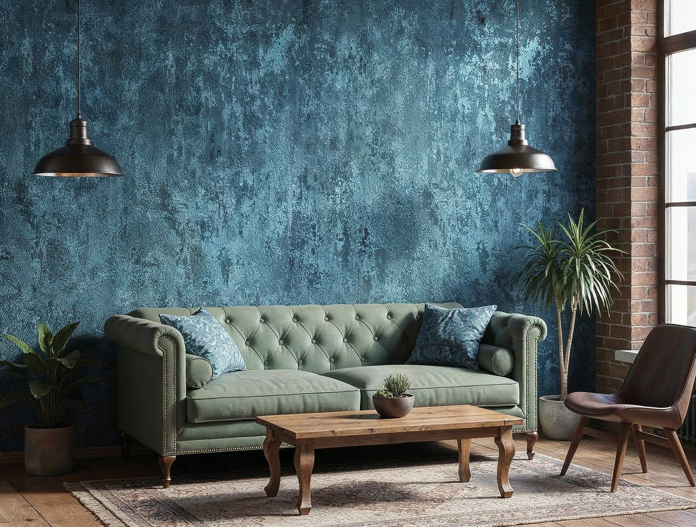 Newroom Vliestapete Specta Blue Tapete Tapete,Blau,Glitzer Putz,Beton,Betonoptik, modern