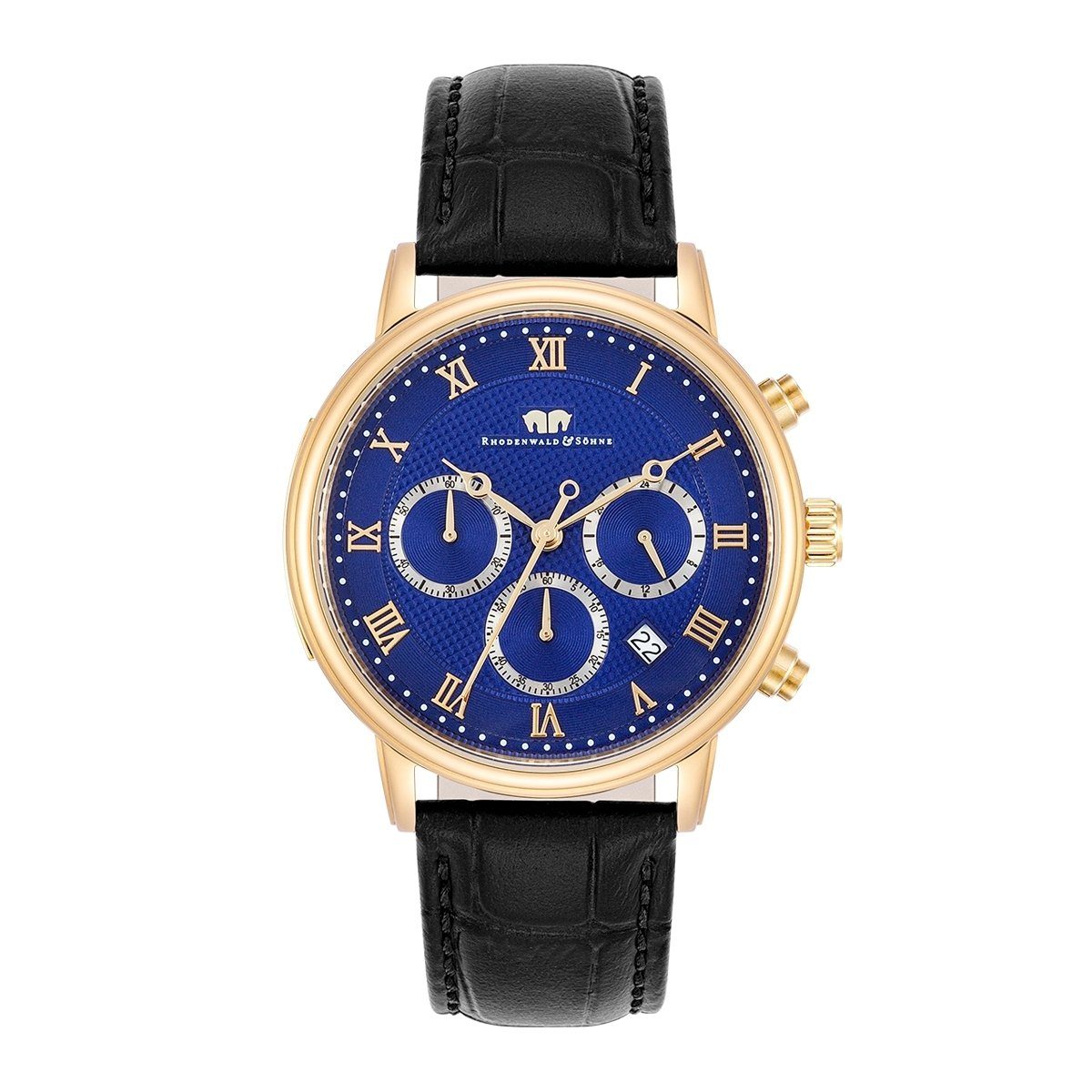 Rhodenwald & Söhne Chronograph Moonlight schwarz Moonlight, mit Echtleder-A günstig online kaufen