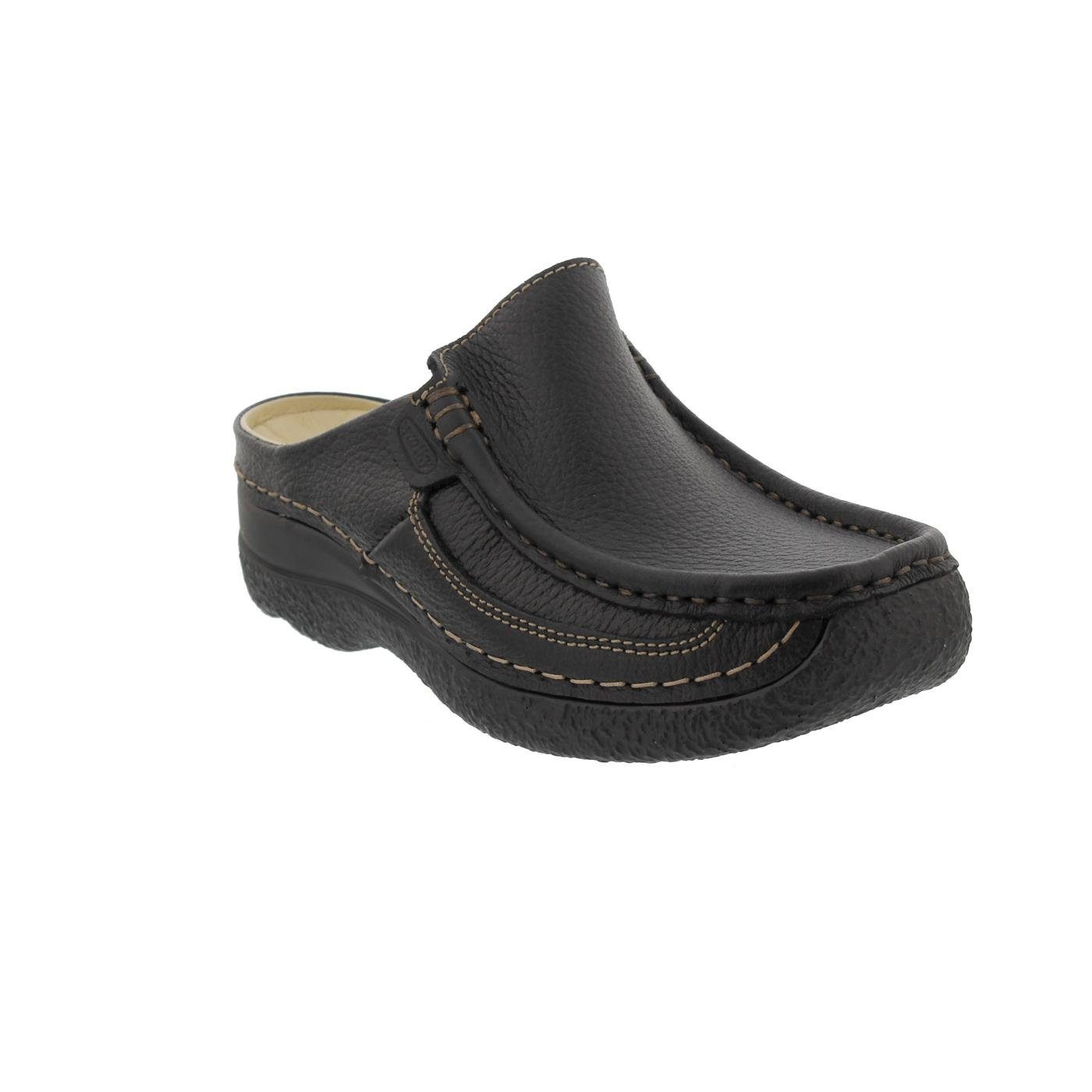 Printed Clog, black, WOLKY Roll-Slide, Clog leather, 0620270-000