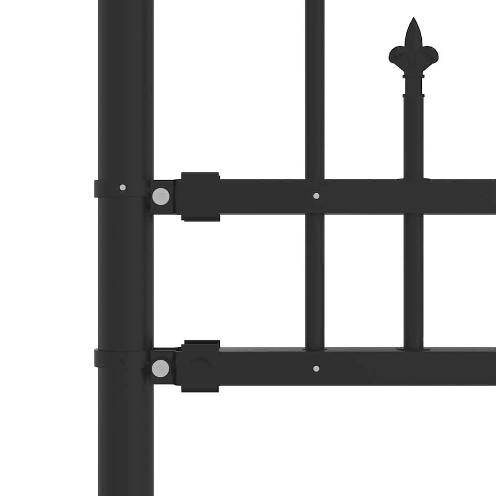 furnicato Zaun Gartenzaun 240 x 140 cm Schwarz, (1-St), Rostgeschützter Metallzaun mit stabilen Streben für deinen Garten – Bild 4 von 5