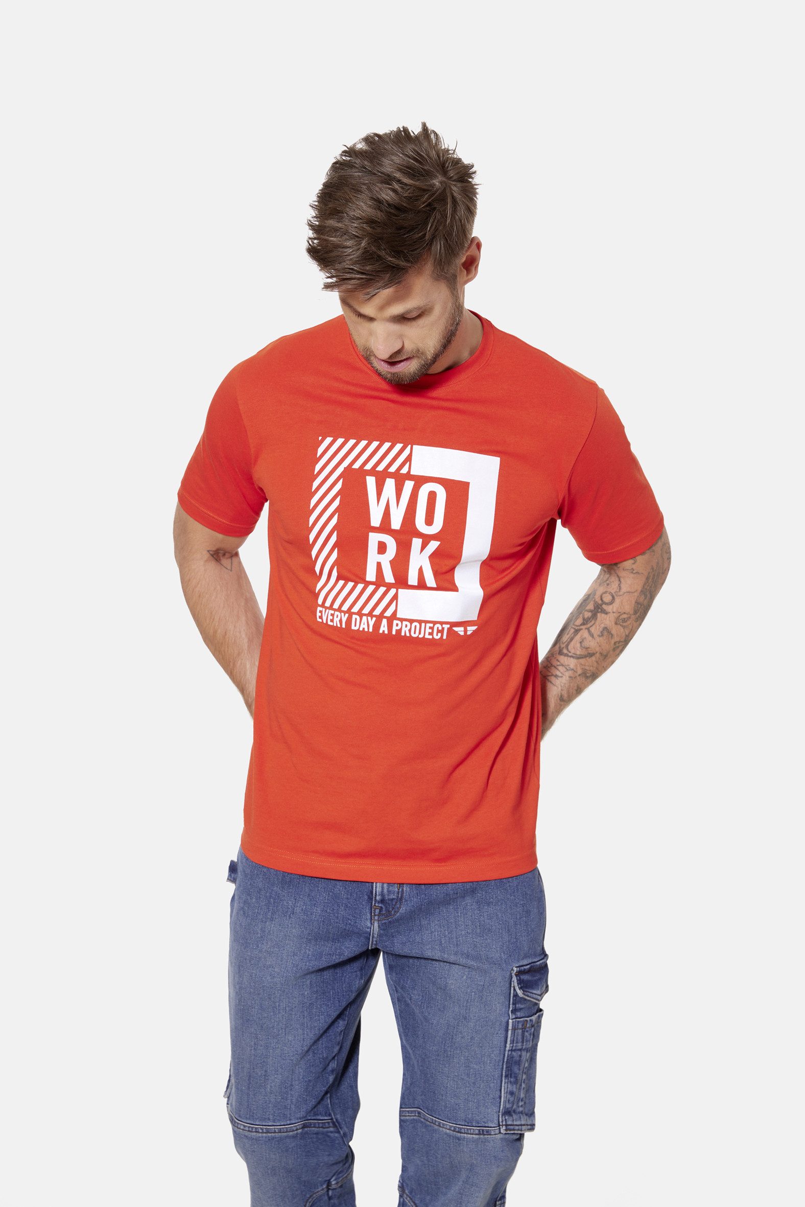HERO by John Medoox Businessshirt Workwear T-Shirt mit Logoprint T-Shirt mi günstig online kaufen