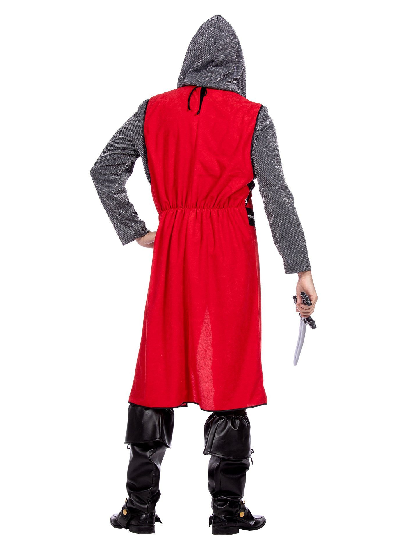 Metamorph Ritter-Kostüm Mittelalter Rittergewand grau-rot