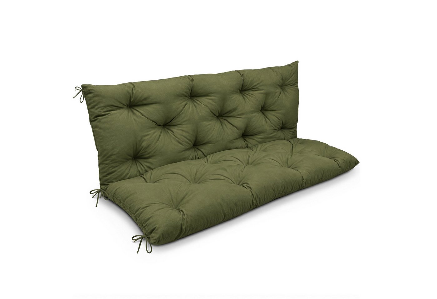 Beautissu Bankauflage Bankauflage Flair BR Olivegrün, 100x50x50cm, Sitzkissen für Gartenbank, Bankpolster Outdoor & Hollywoodschaukel