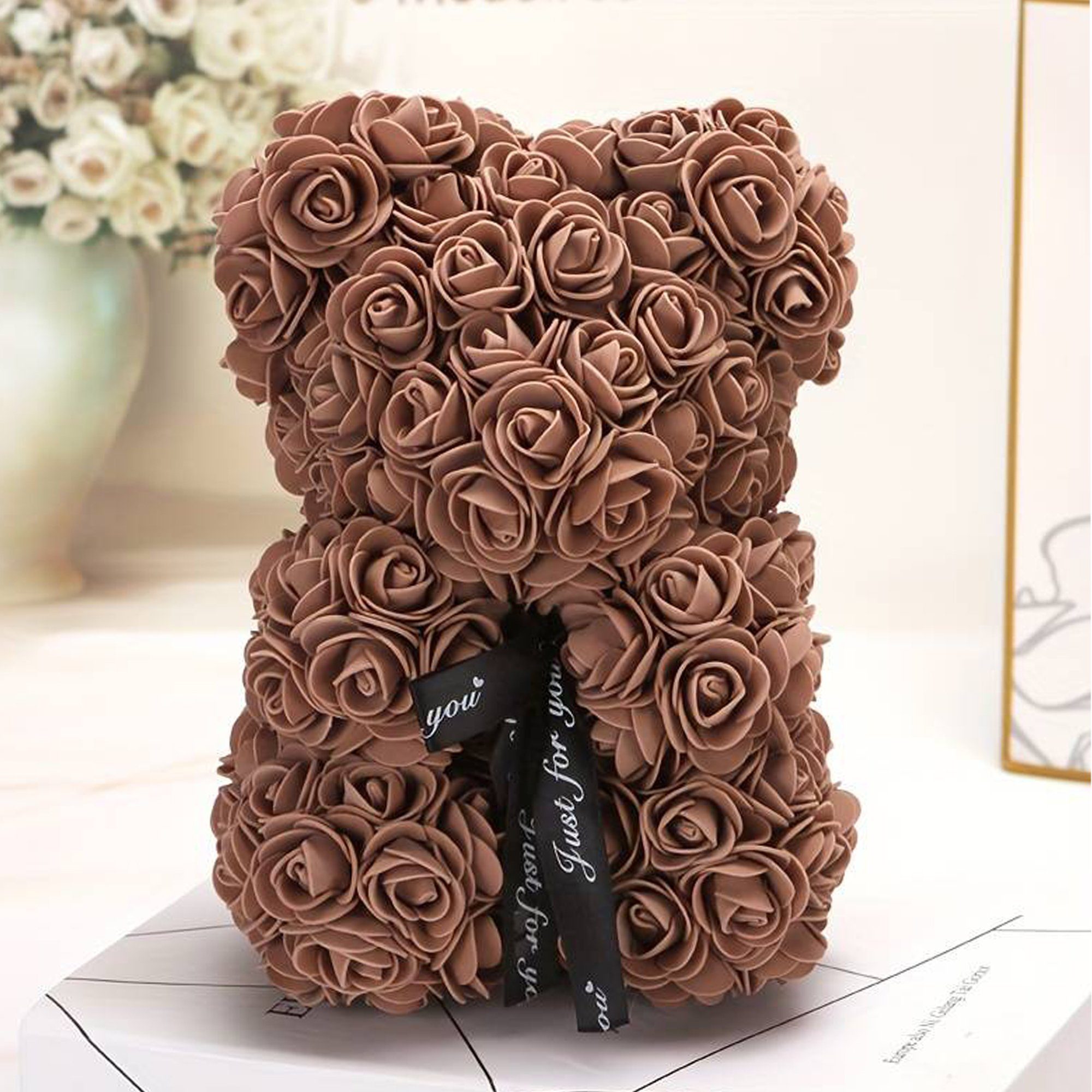 Kunstblumenstrauß Rosenbär Teddybär Rosen Valentinstagsgeschenk, Deggelbam günstig online kaufen