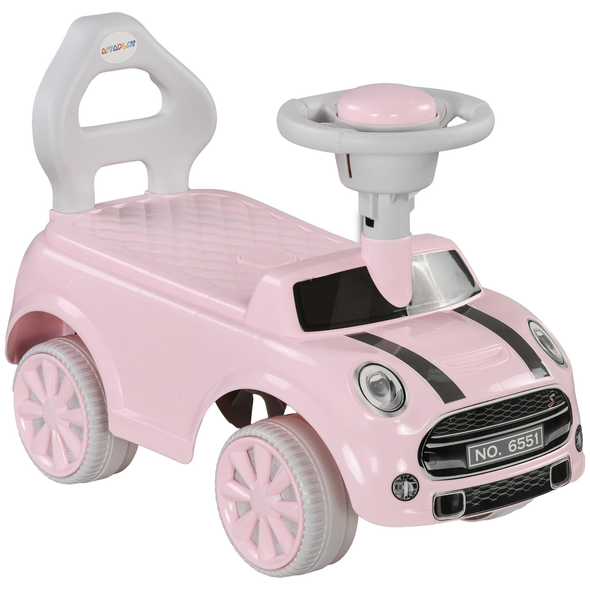AIYAPLAY Rutscher Rutschauto Rutschfahrzeug Kinderfahrzeug für 18-36 Monate Kinder, (Kinderrutschauto, 1-tlg., Rutscherfahrzeug), Rutscher für Kinder, rosa